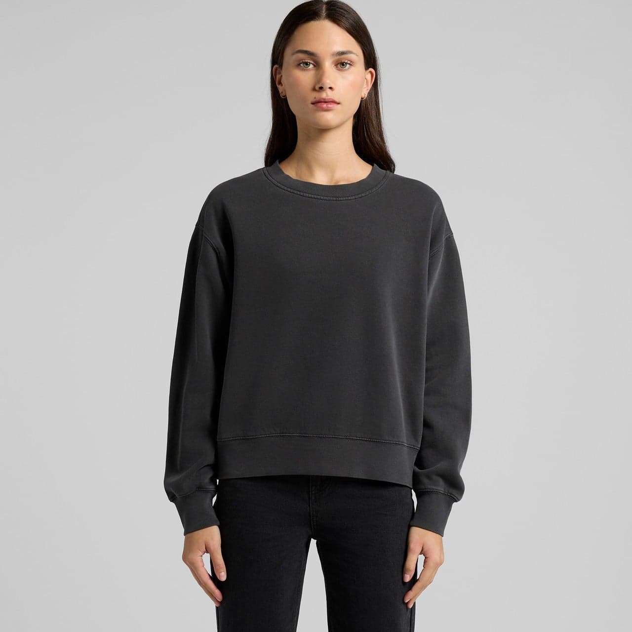 Custom Women's Faded Crew Neck Sweatshirt with Your Photo or Text