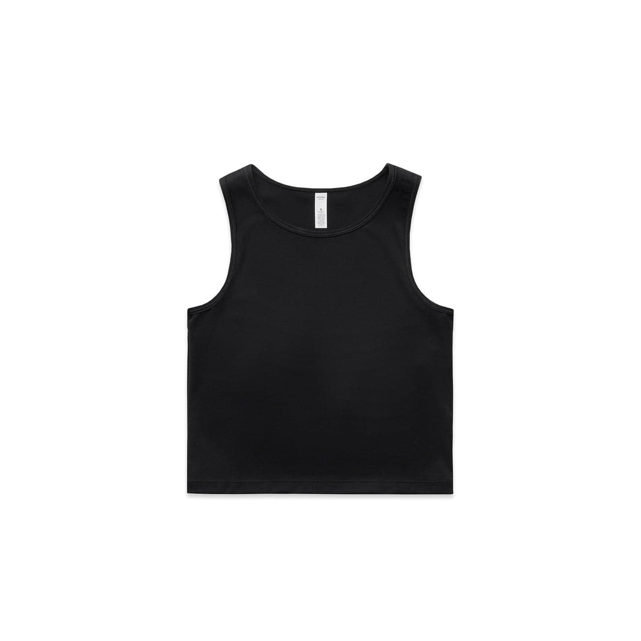 Women's Active Crop Tank — Black — product photo