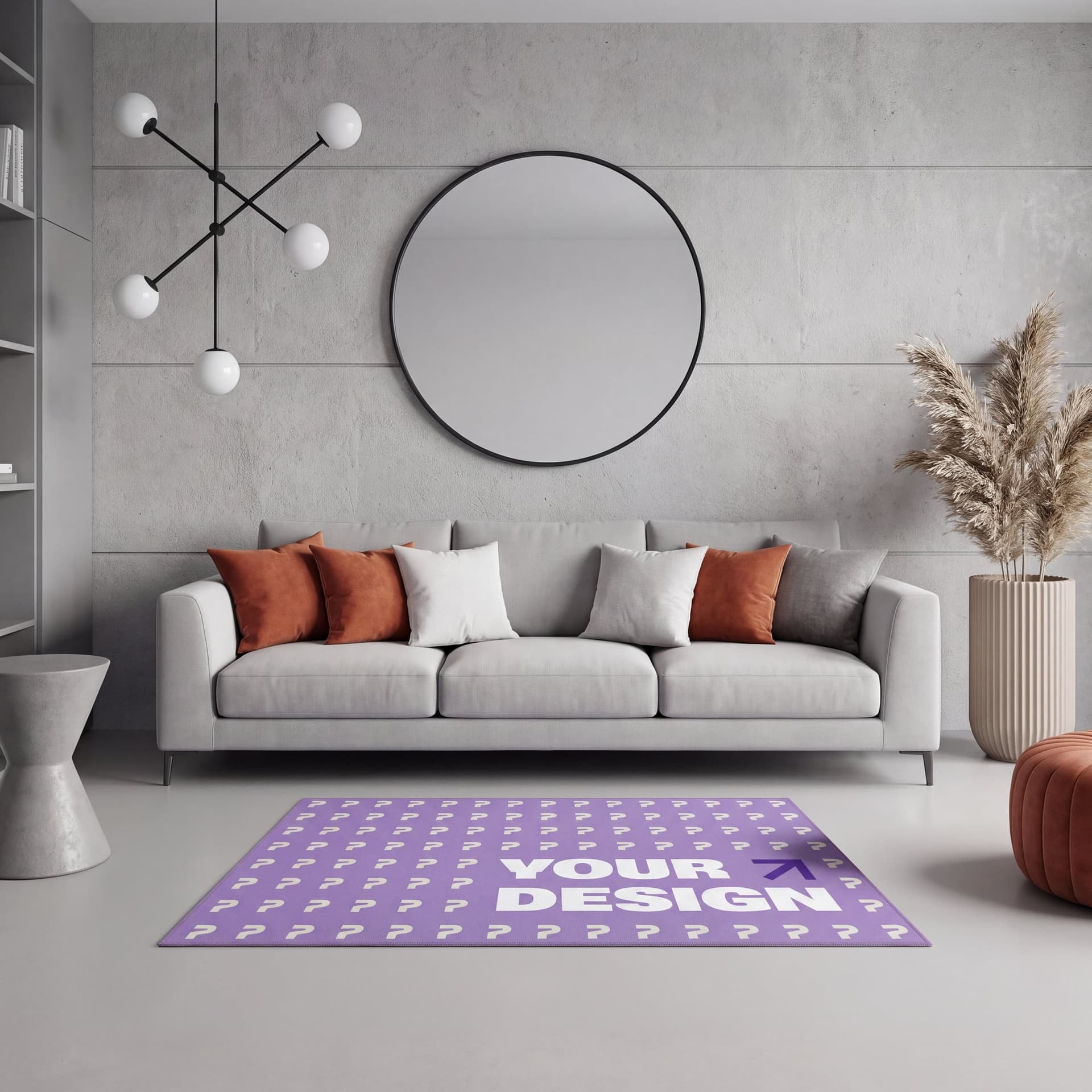 Custom Washable Chenille Rug with Your Photo or Text
