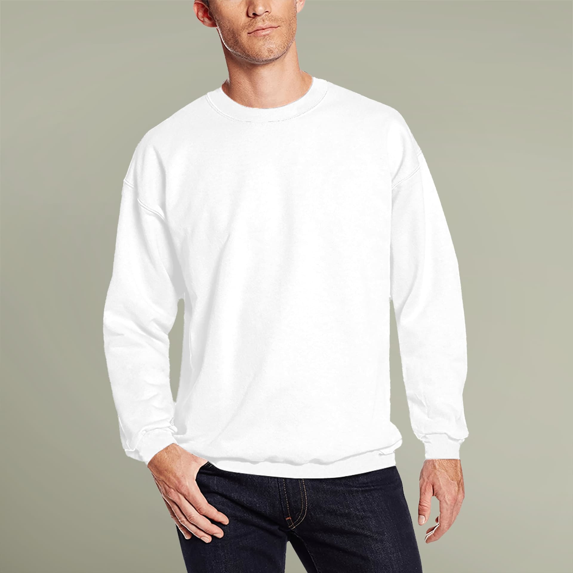 Custom Men's Heavyweight Crewneck Sweatshirt with Your Photo or Text