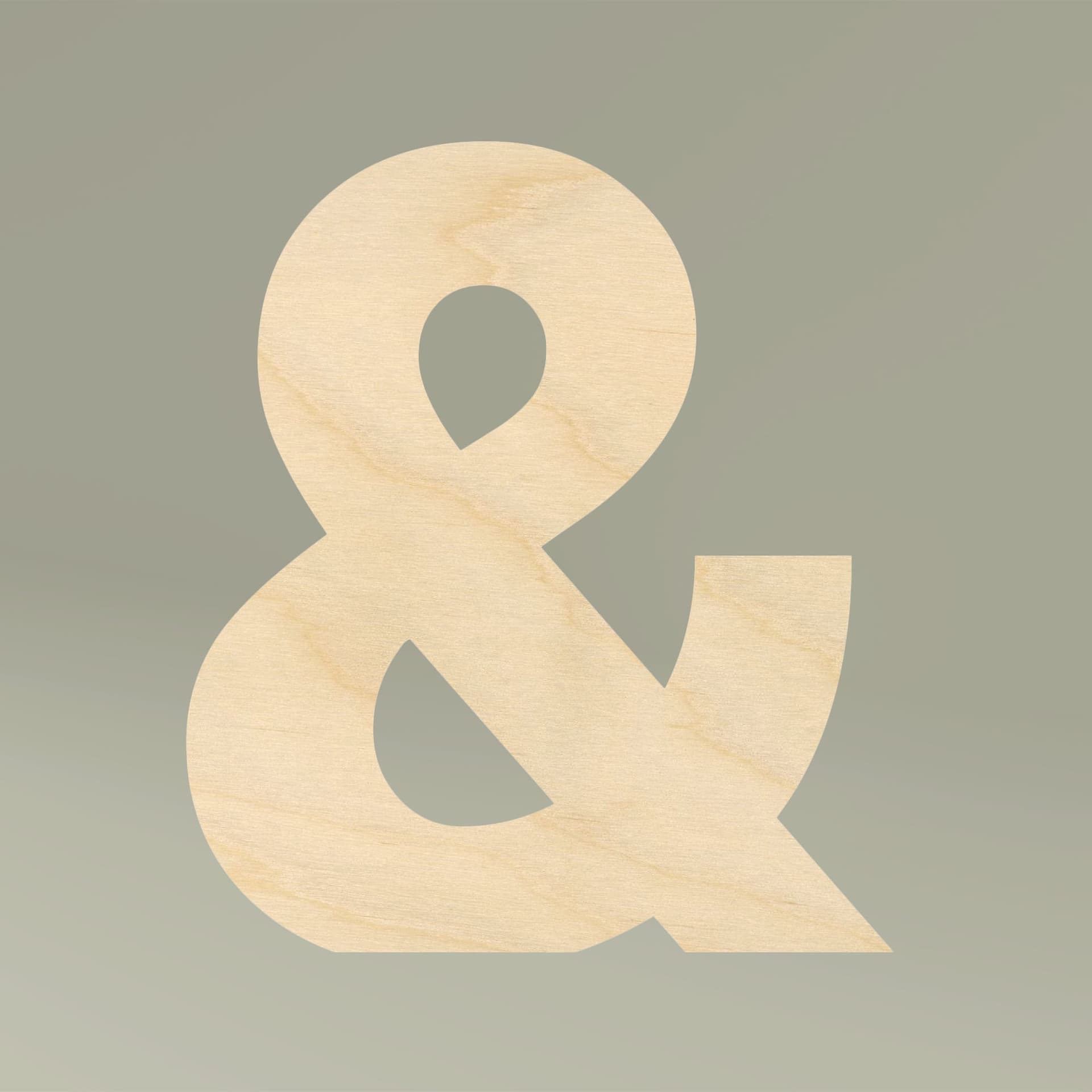 Plain free-standing wooden decor, front view
