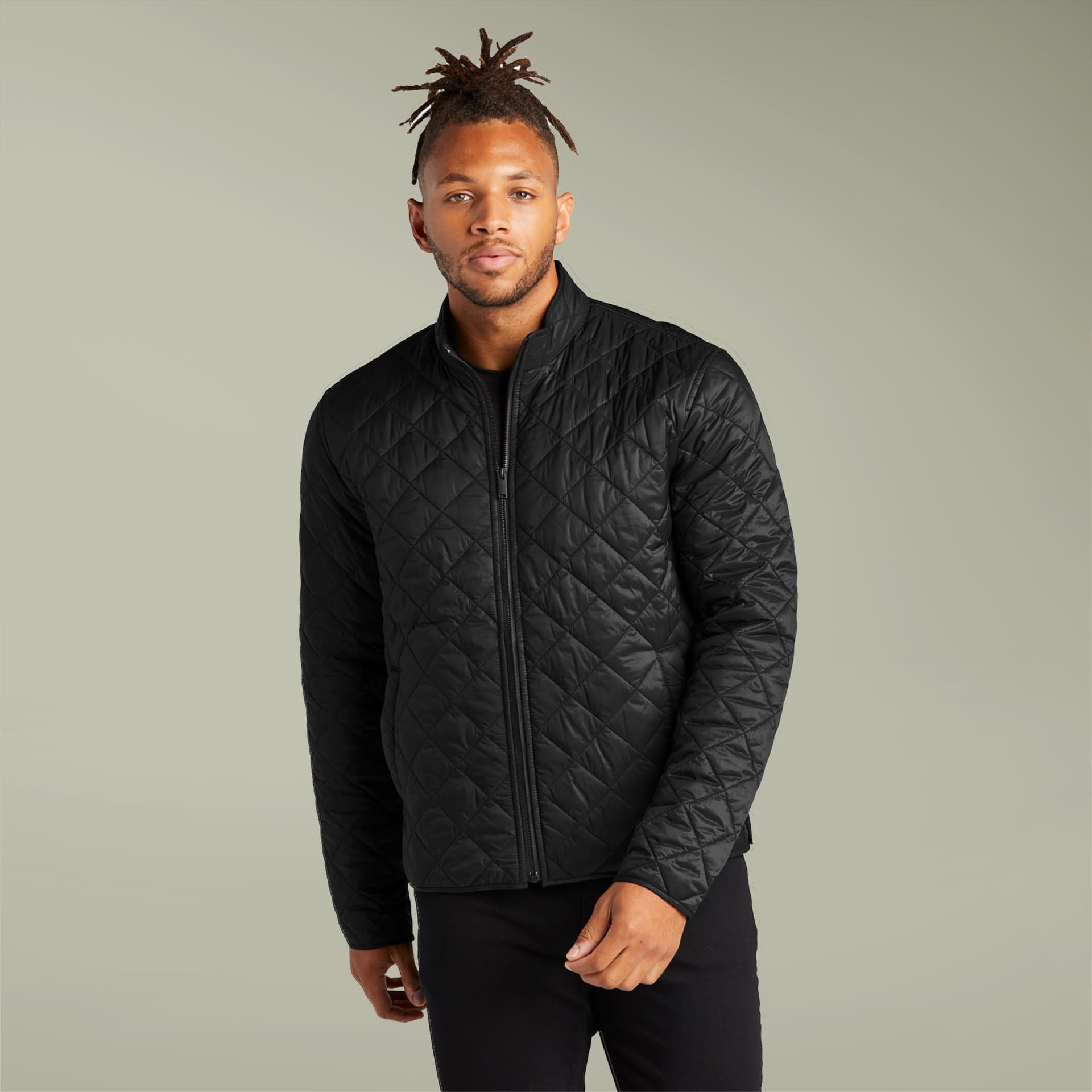 Custom Embroidered Quilted Full-Zip Jacket with Your Logo or Text