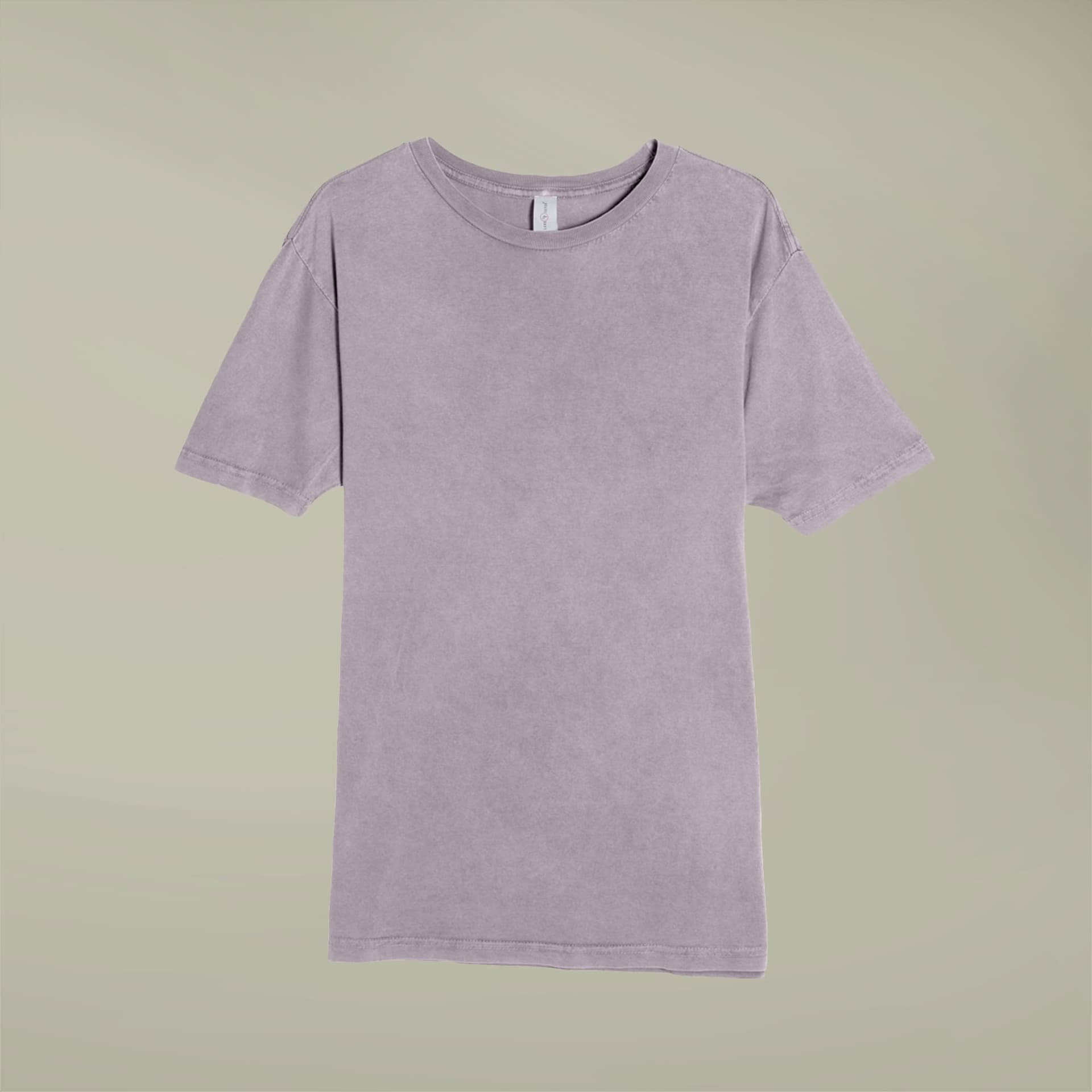 Plain vintage zinc vintage crewneck tee, front view