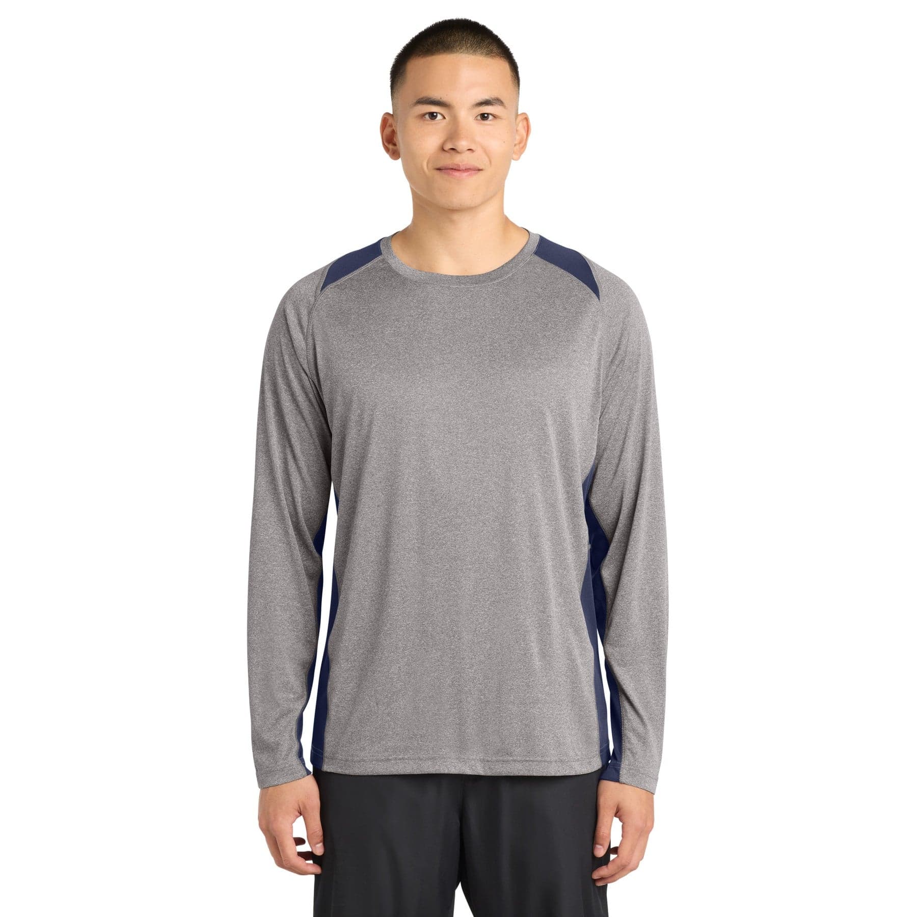 Custom Colorblock Long Sleeve Shirt for Teams with Your Logo