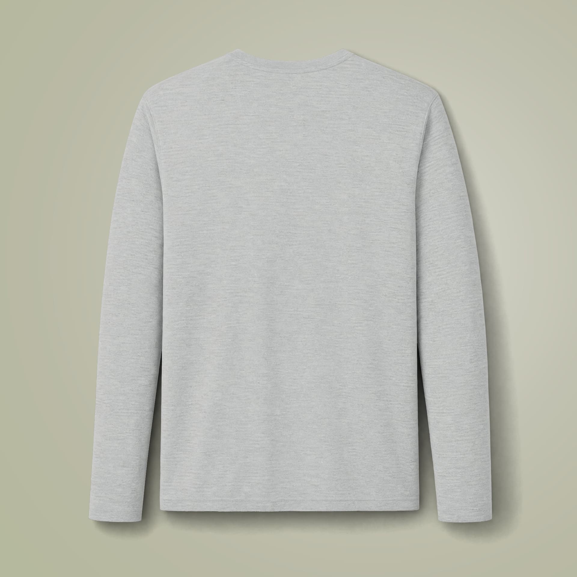Plain silver electric posicharge long sleeve electric heather tee