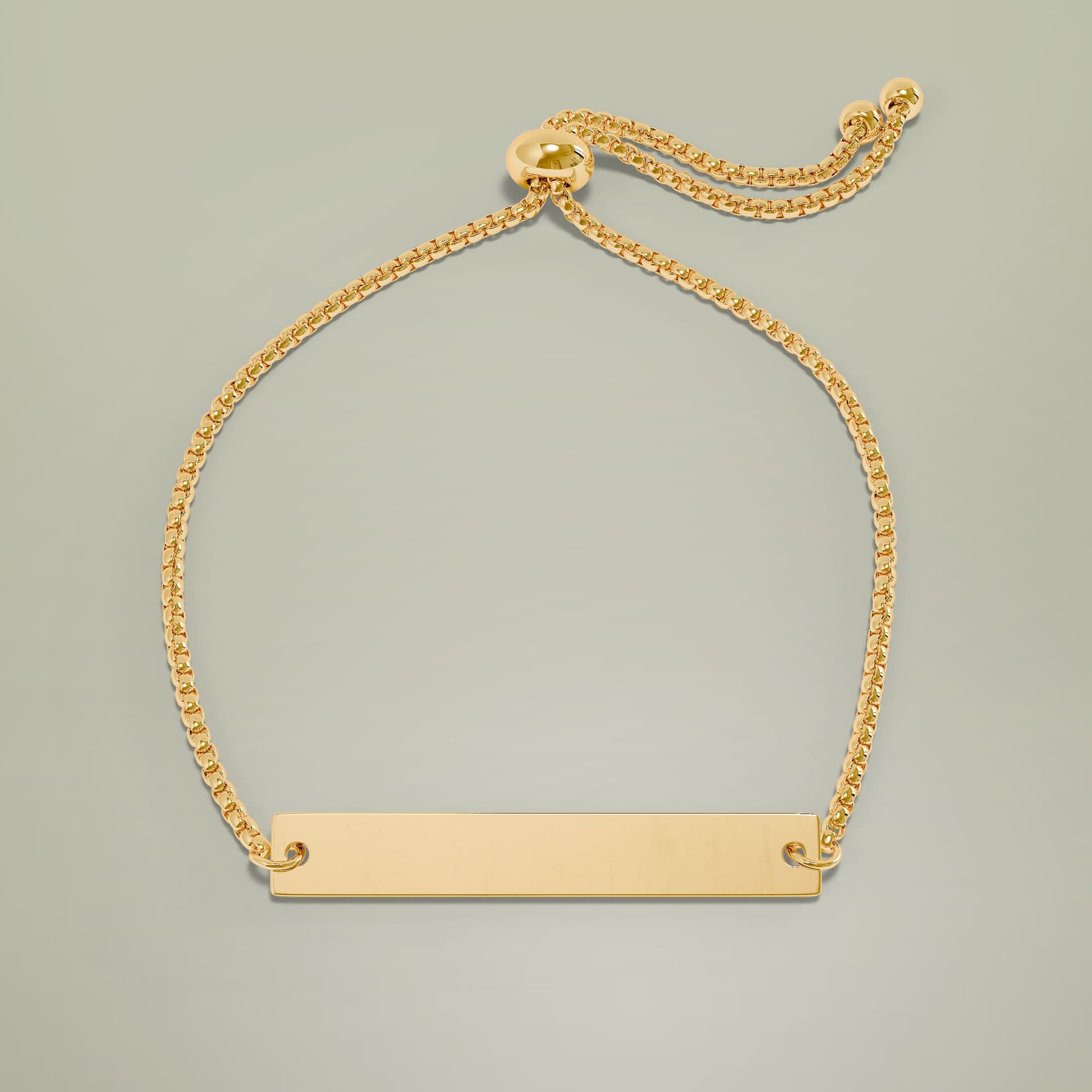 Custom Bar Bracelet with Your Name, Adjustable