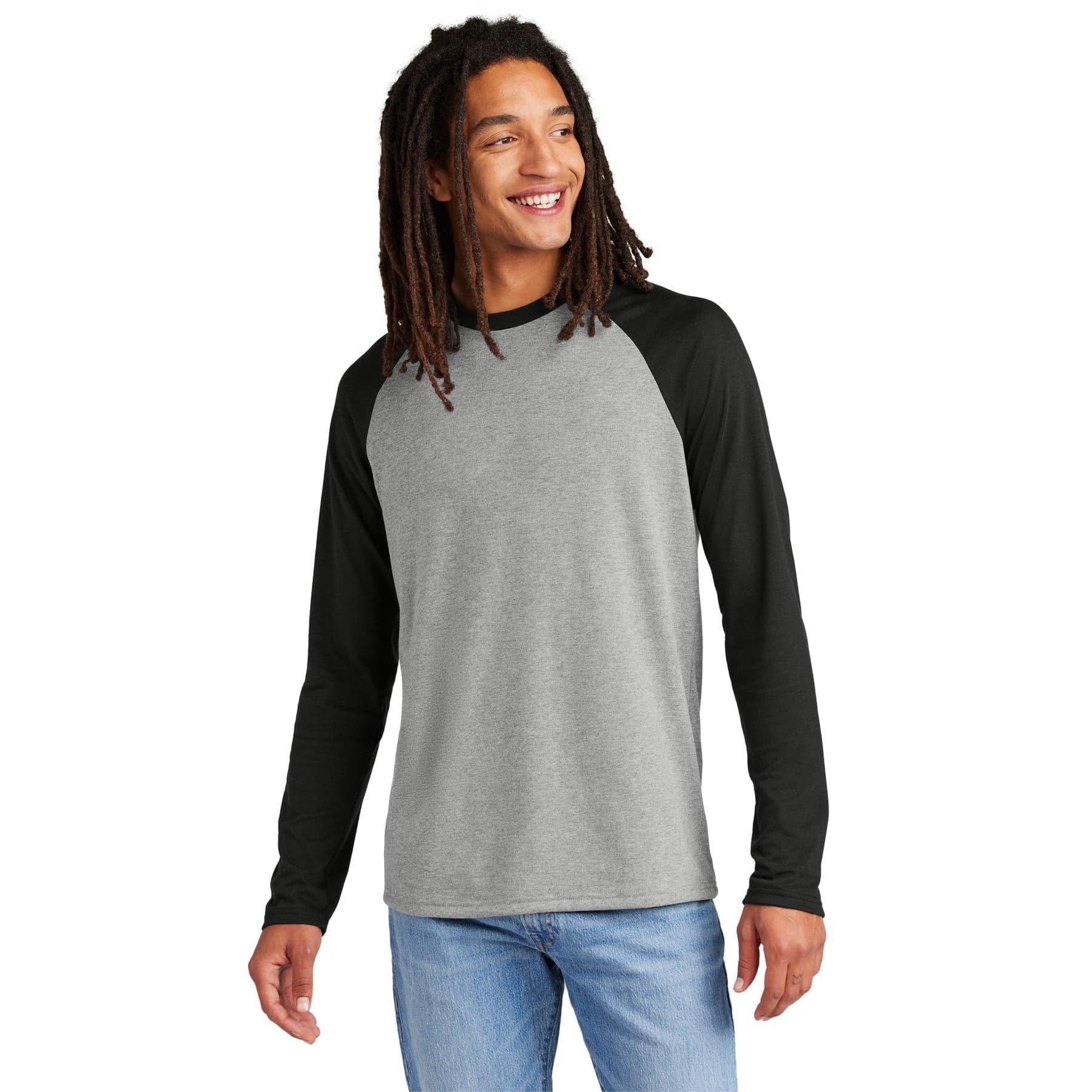 Custom Colorblock Raglan Long Sleeve Shirt with Your Photo or Text