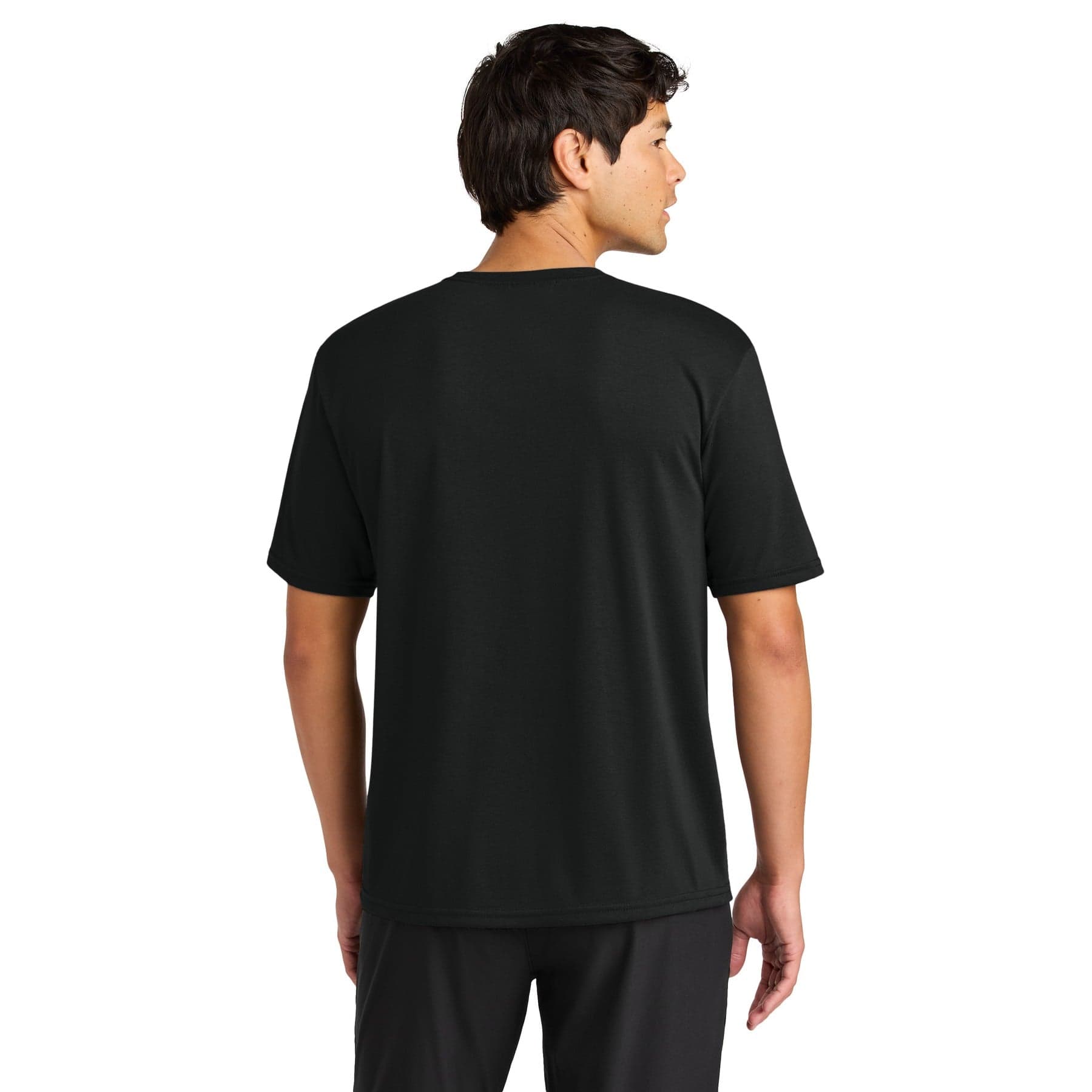 Plain graphite softek short sleeve tee, front view