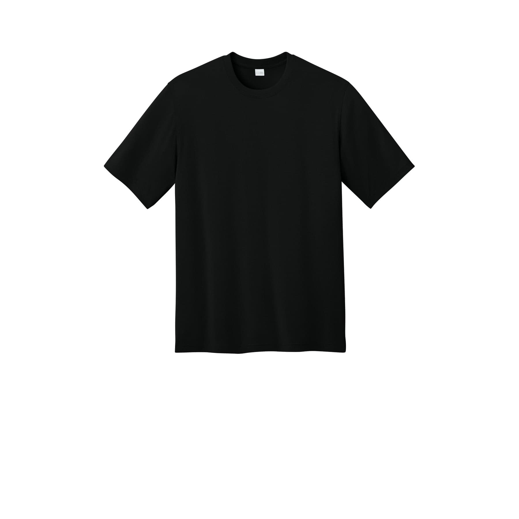 Plain black workwear pro short sleeve tee, front view