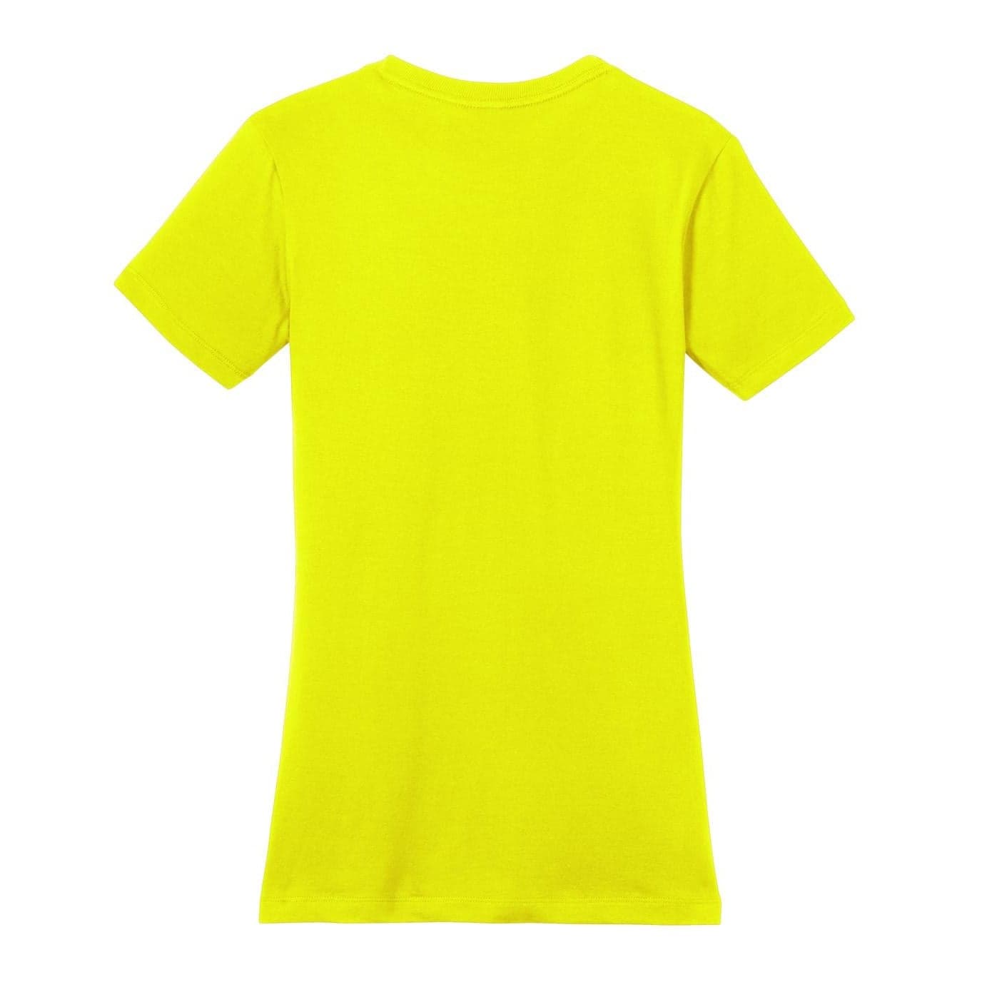 Plain neon yellow women's fitted the concert tee, front view
