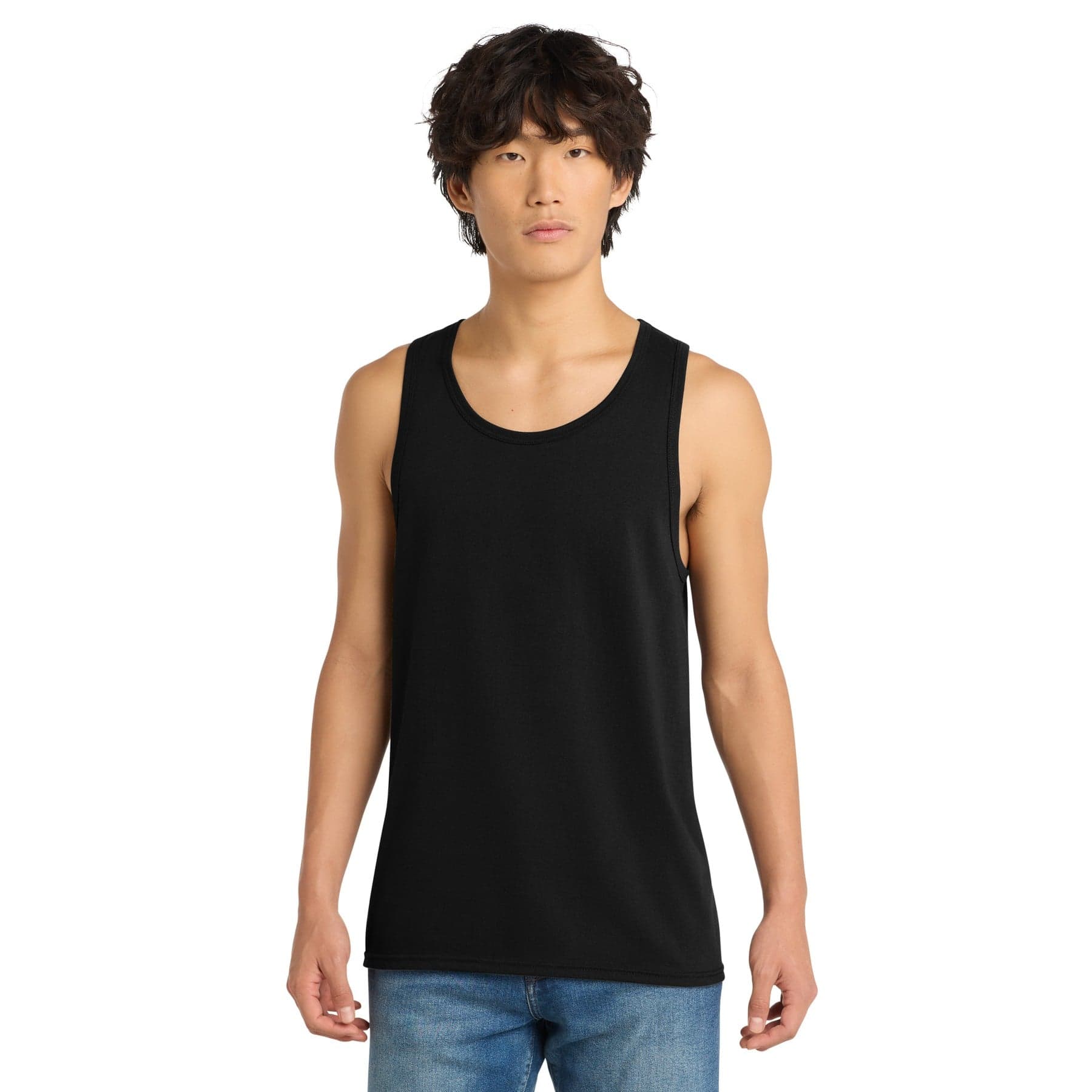 Plain charcoal the concert tank, front view