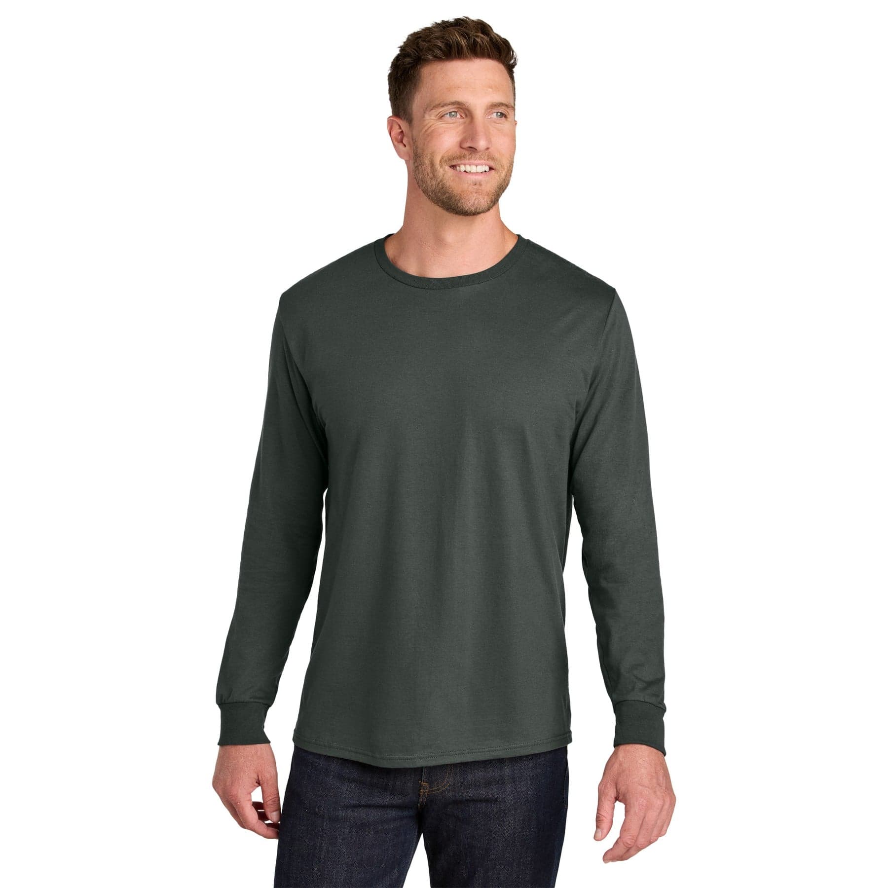 Custom Lightweight Ring Spun Long Sleeve Shirt with Your Photo or Text