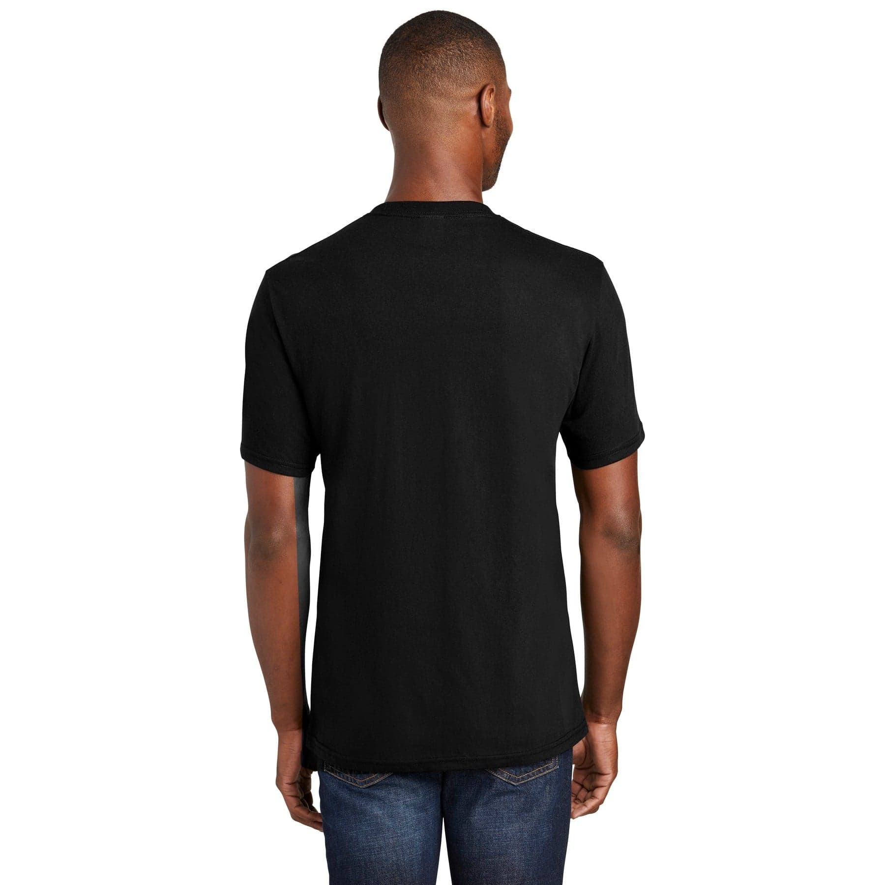 Plain jet black fan favorite blend tee, front view