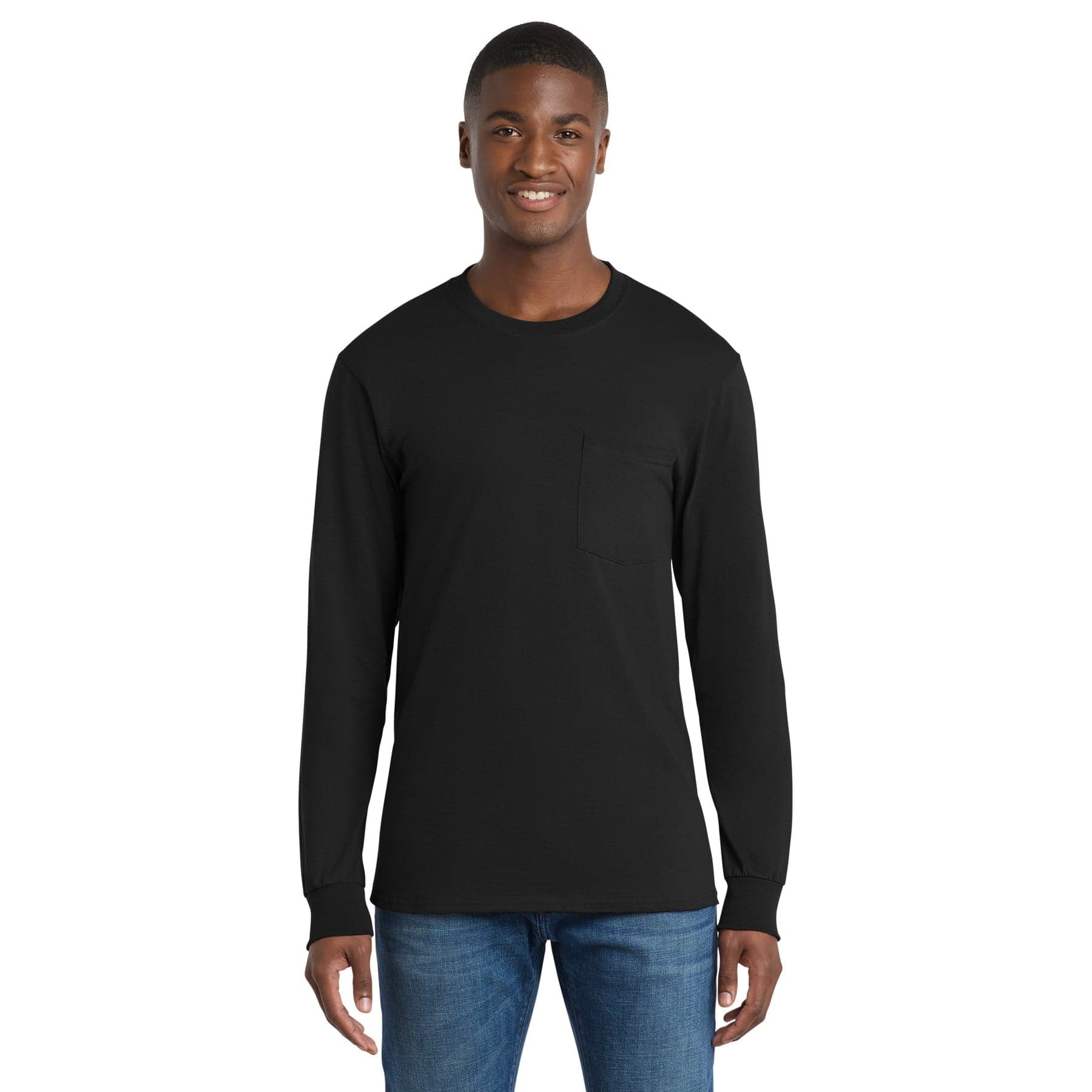 Custom Tall Pocket Long Sleeve Shirt with Your Design