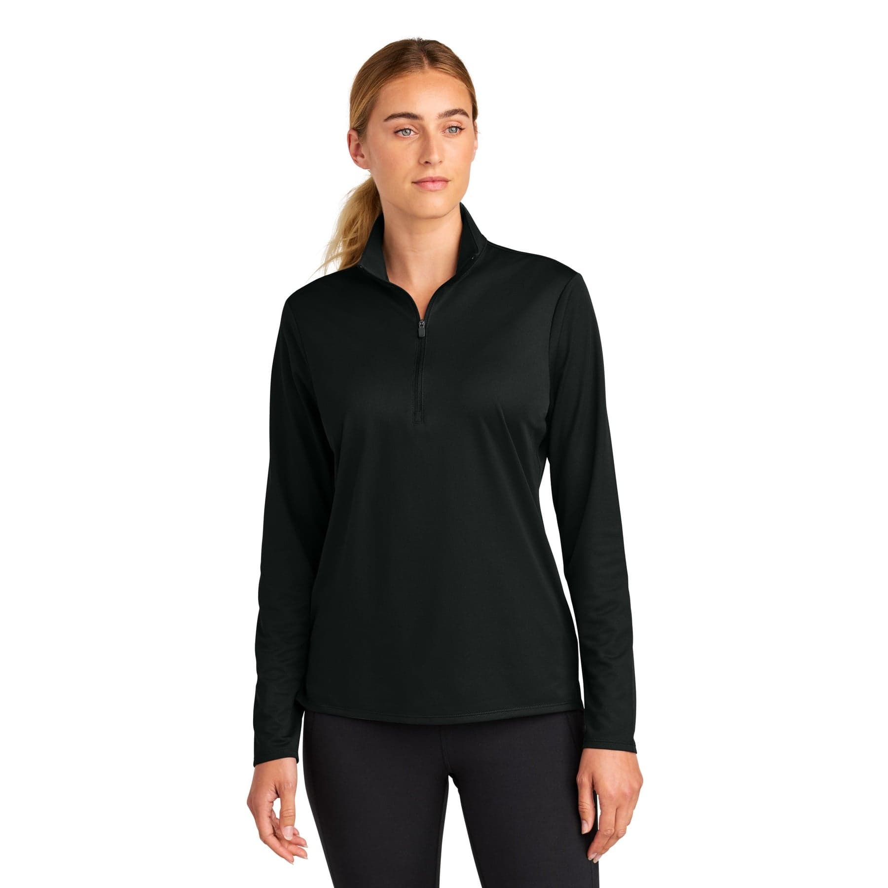 Custom Women's Micropique Quarter-Zip with Your Photo or Text
