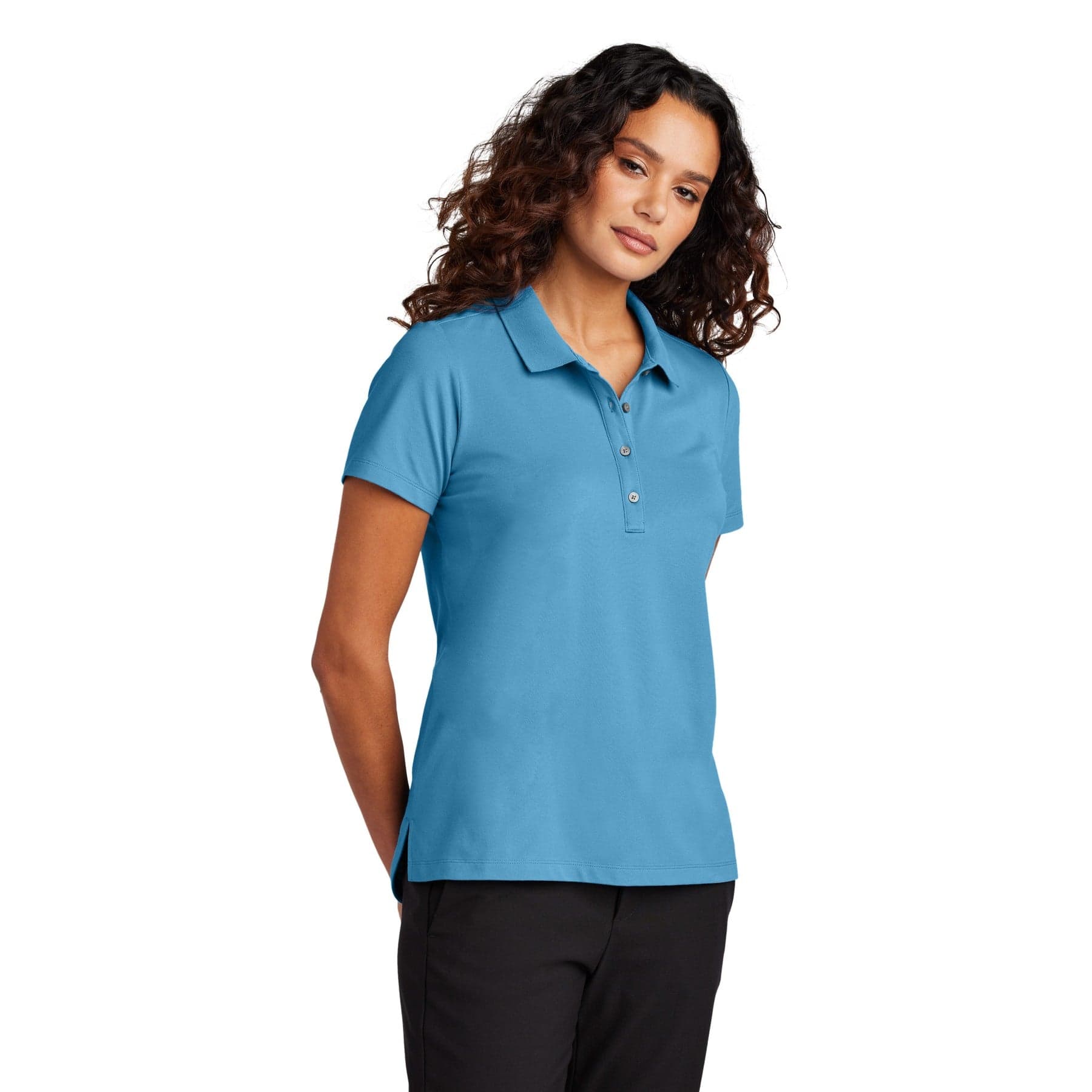 Custom Women's Stretch Pique Polo Shirt with Your Logo or Text