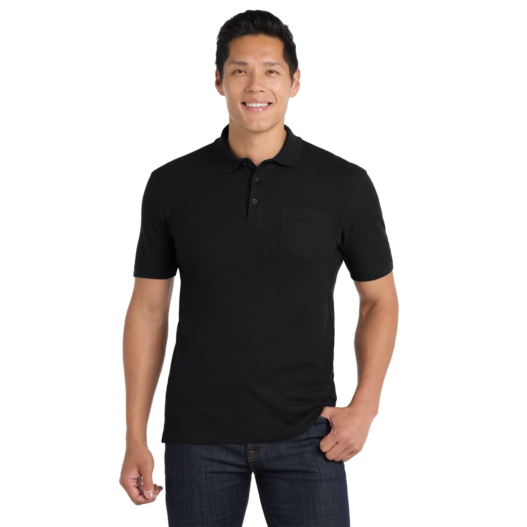 Core Classic Pique Pocket Polo — Graphite — product photo