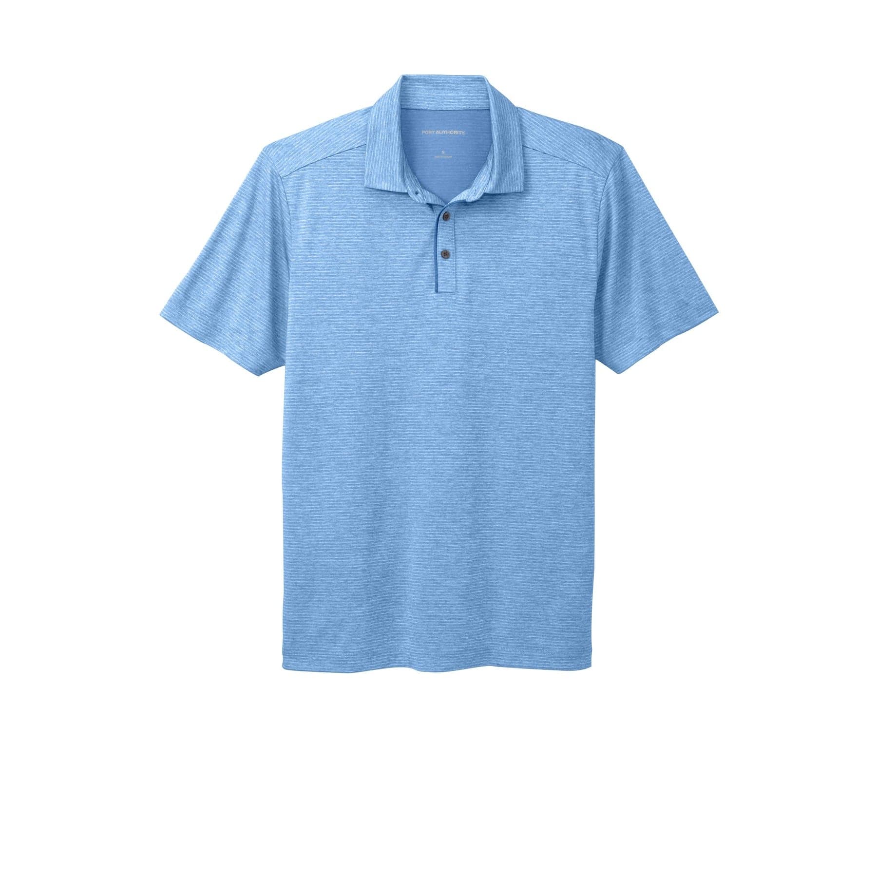 Shadow Stripe Polo — Carolina Blue — product photo