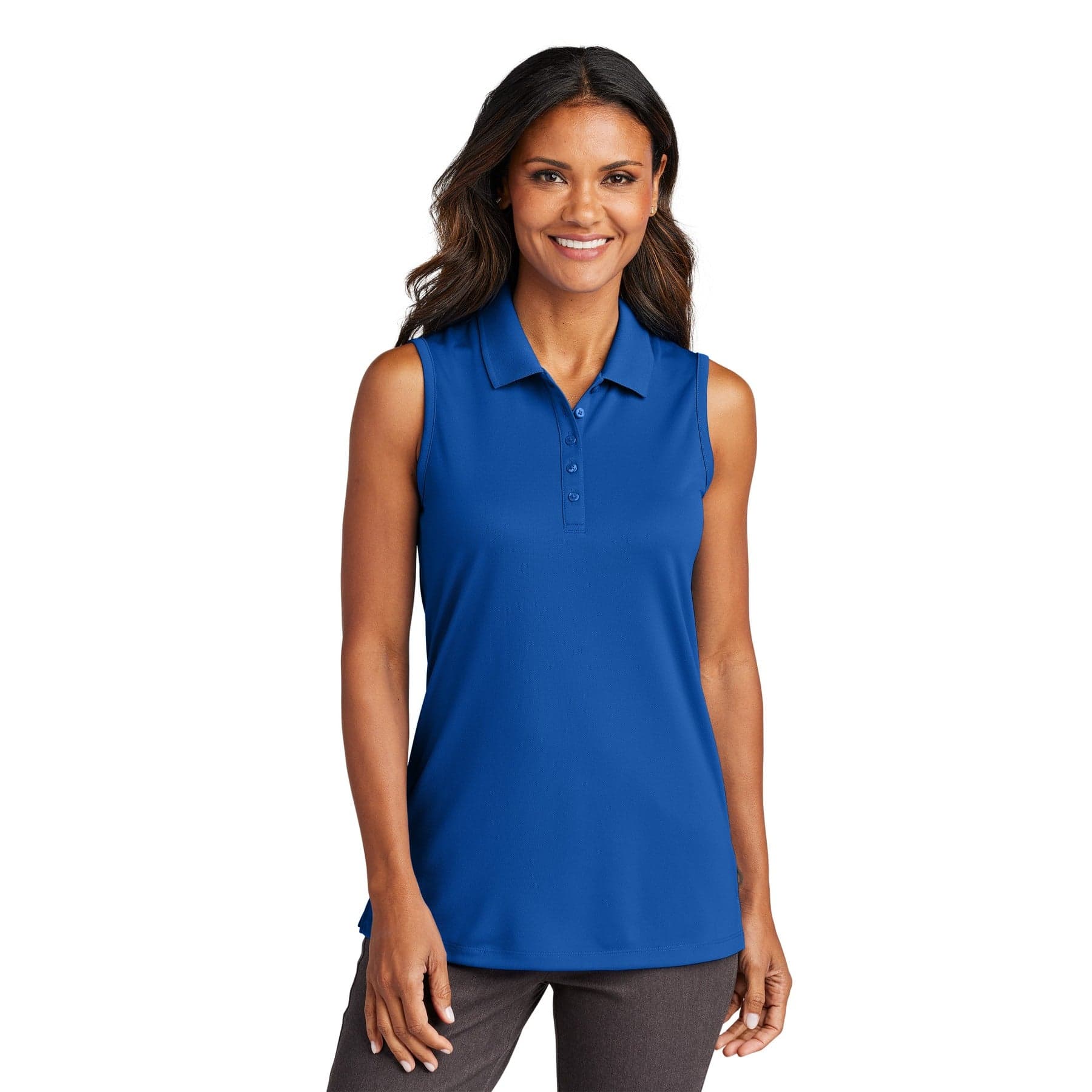 Custom Women's Sleeveless Polo Shirt with Your Logo or Text