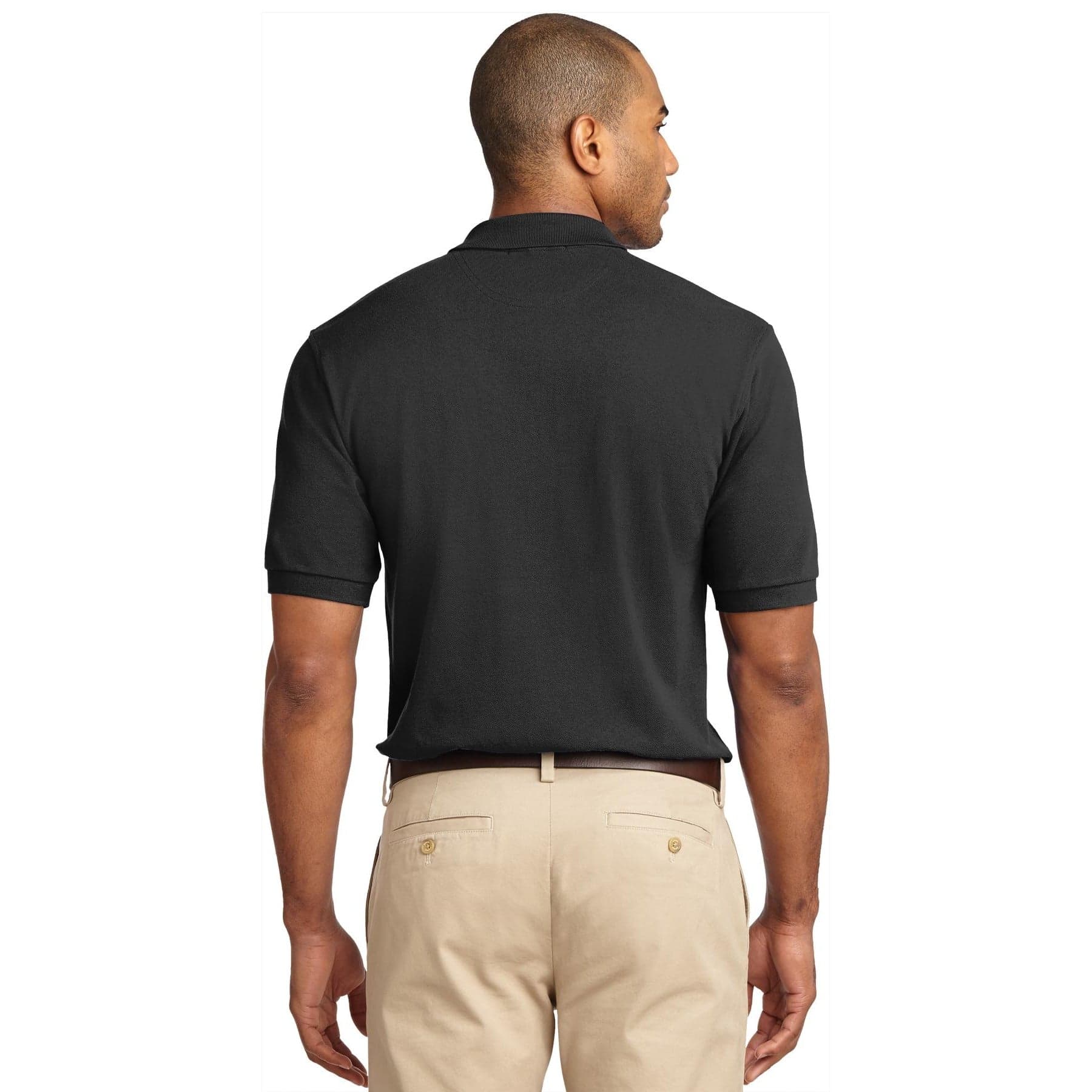Tall Heavyweight Cotton Pique Polo — Steel Grey — product photo