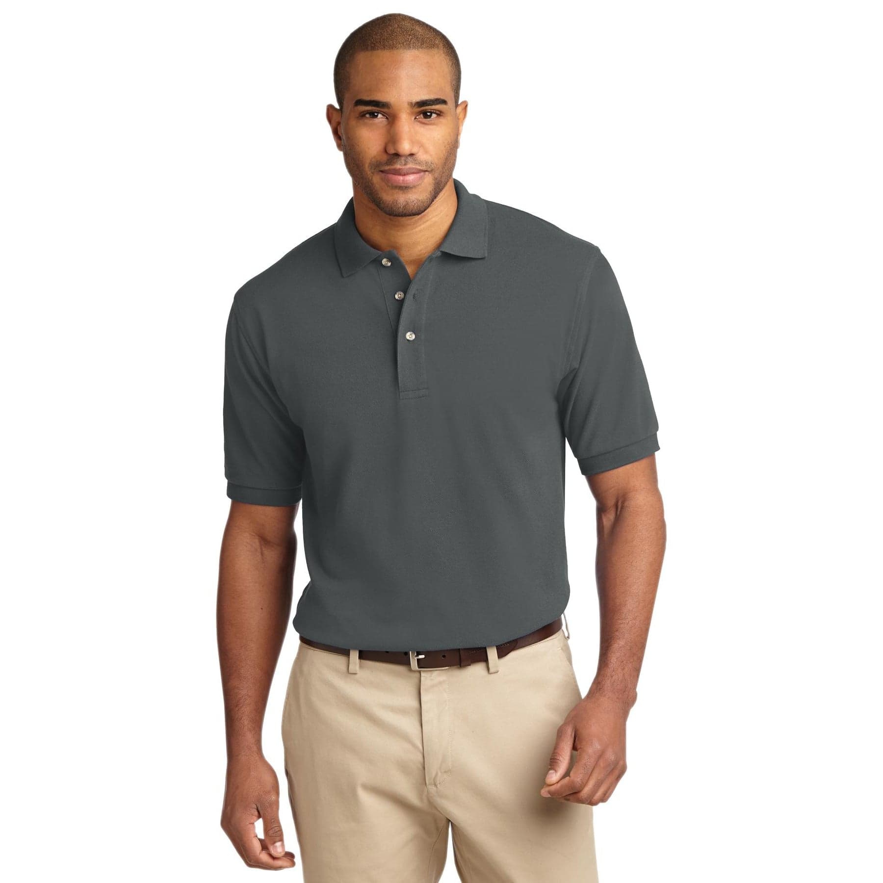 Custom Tall Heavyweight Cotton Pique Polo Shirt with Your Logo or Text