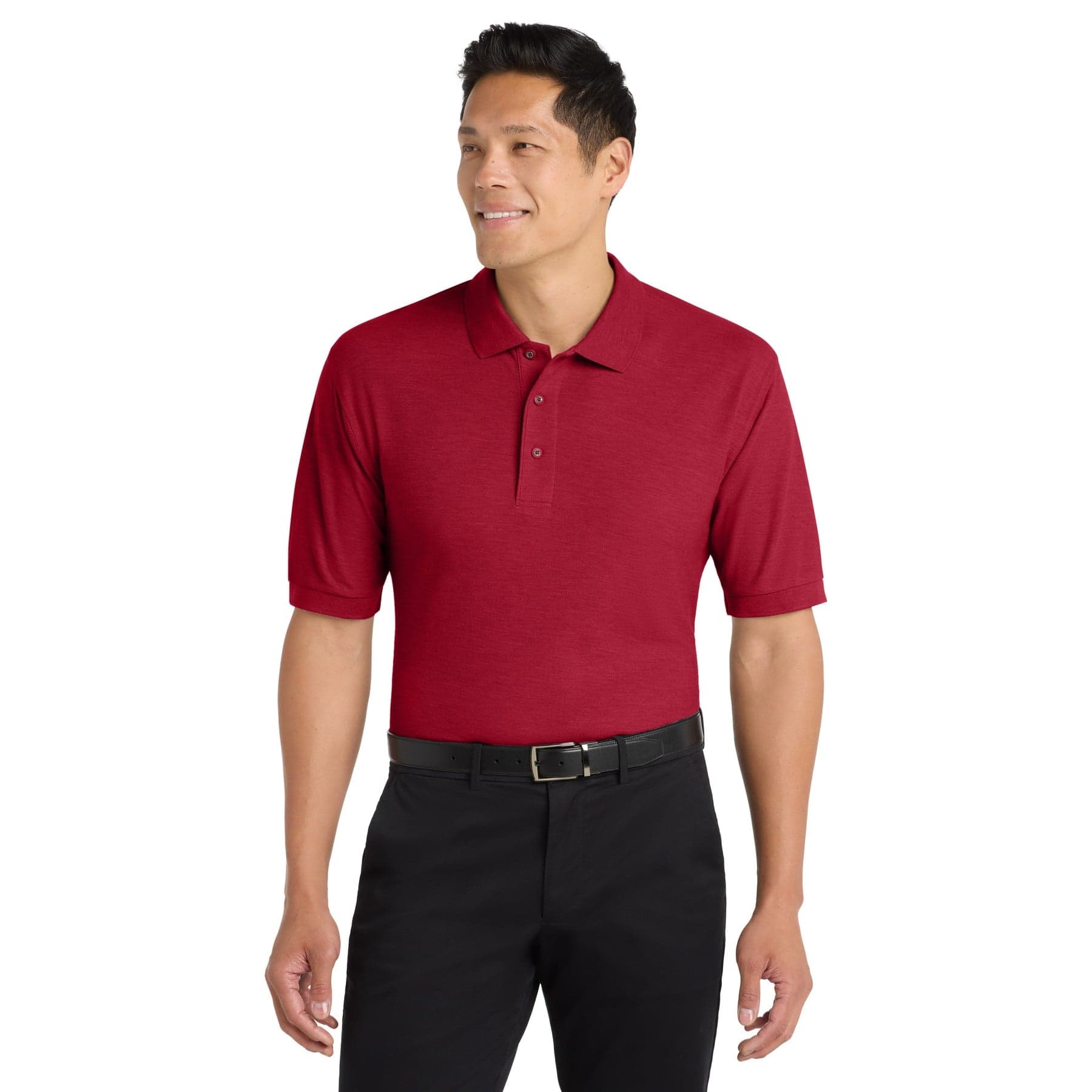 Custom Tall Poly-Cotton Pique Polo Shirt with Your Logo or Text