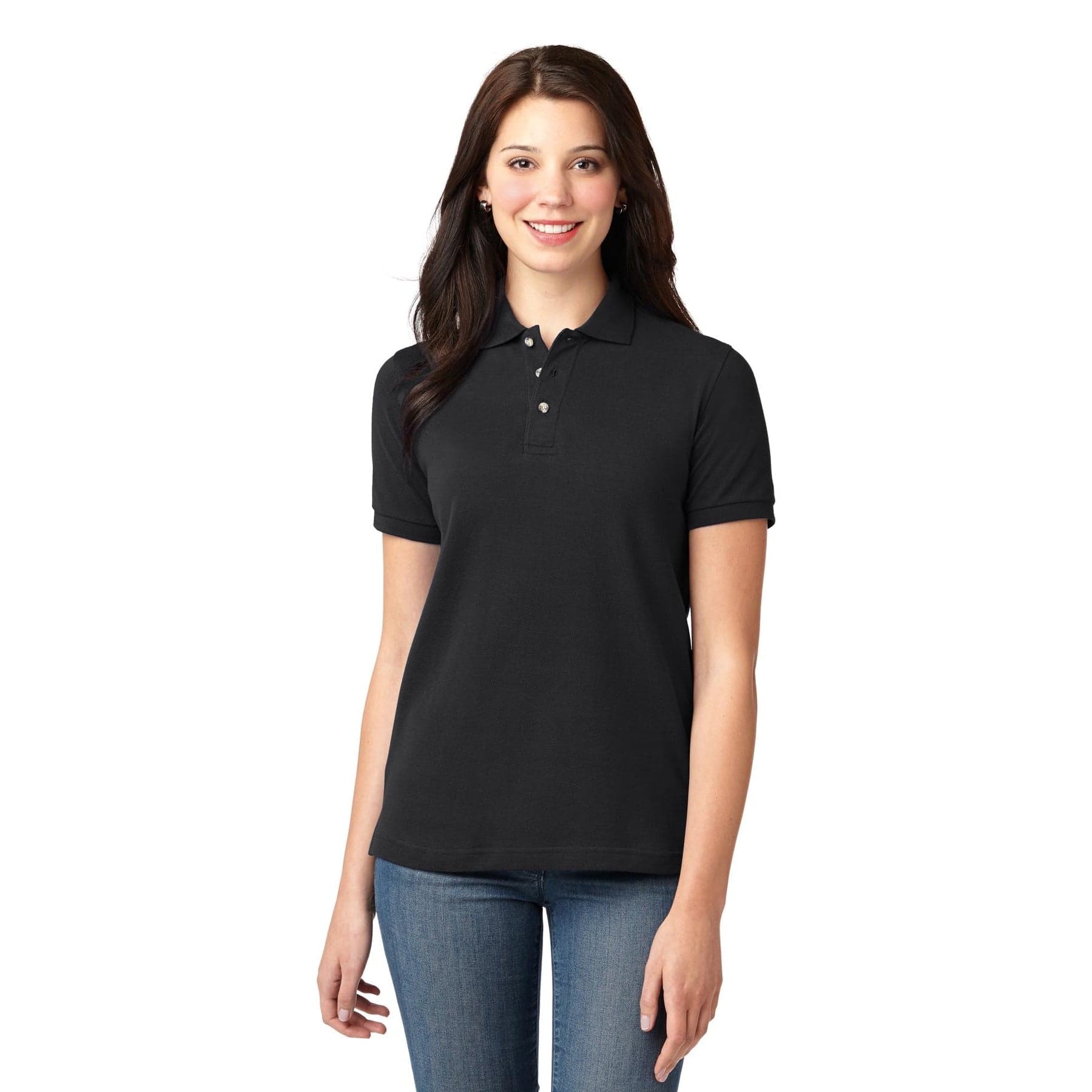 Custom Women's Heavyweight Pique Polo Shirt with Your Logo or Text