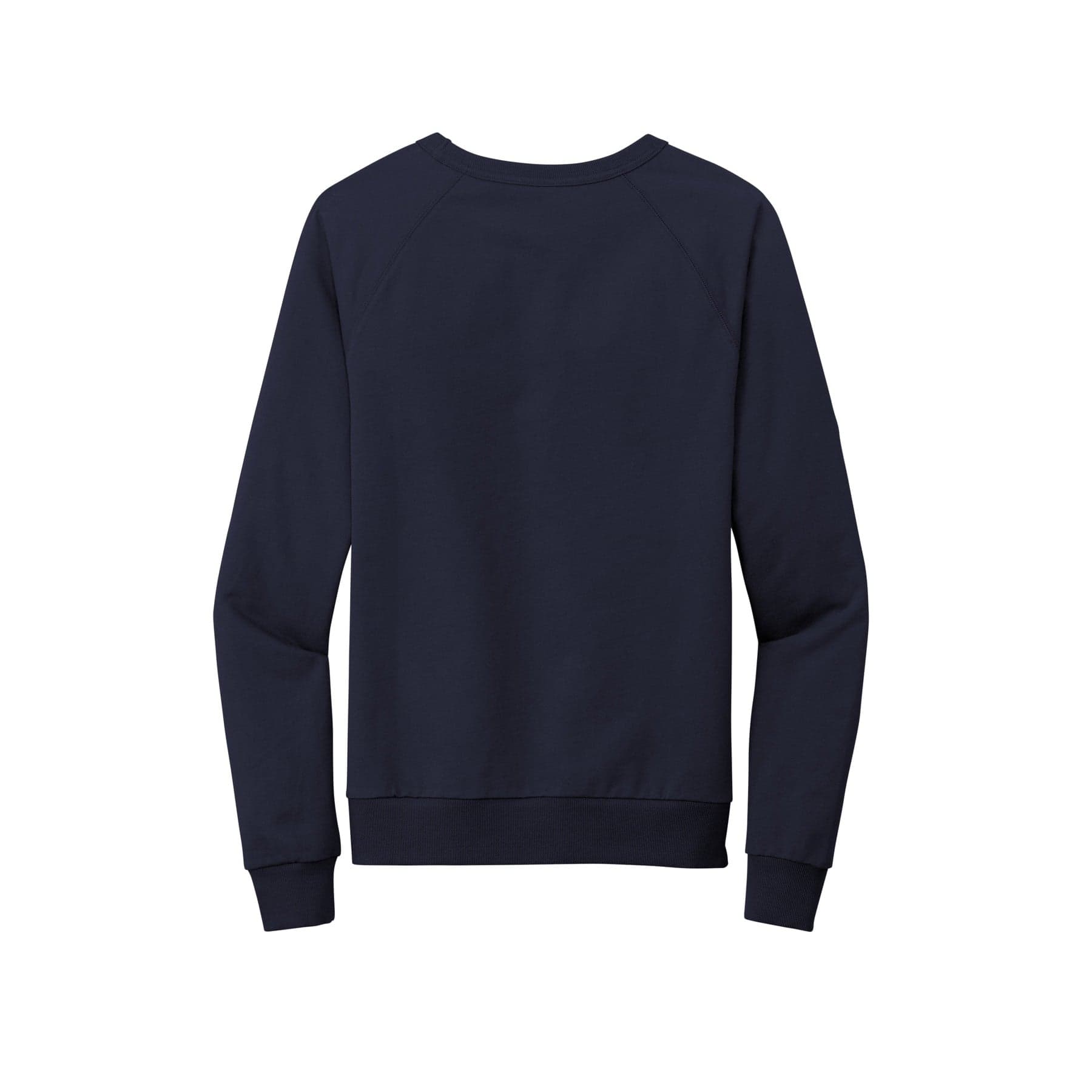 Plain night sky navy unisex organic french terry crewneck sweatshirt, front view