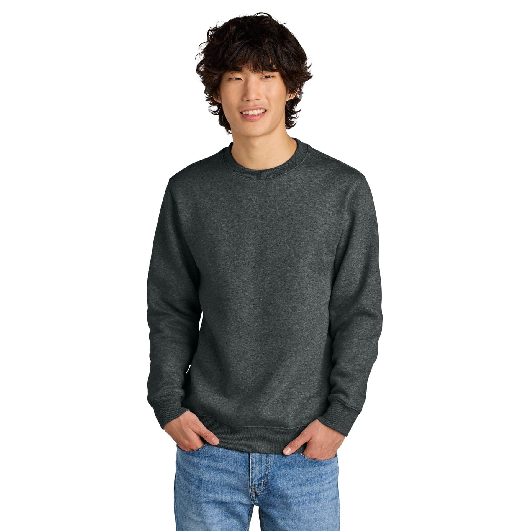 Custom Cotton Fleece Crewneck Sweatshirt with Your Photo or Text
