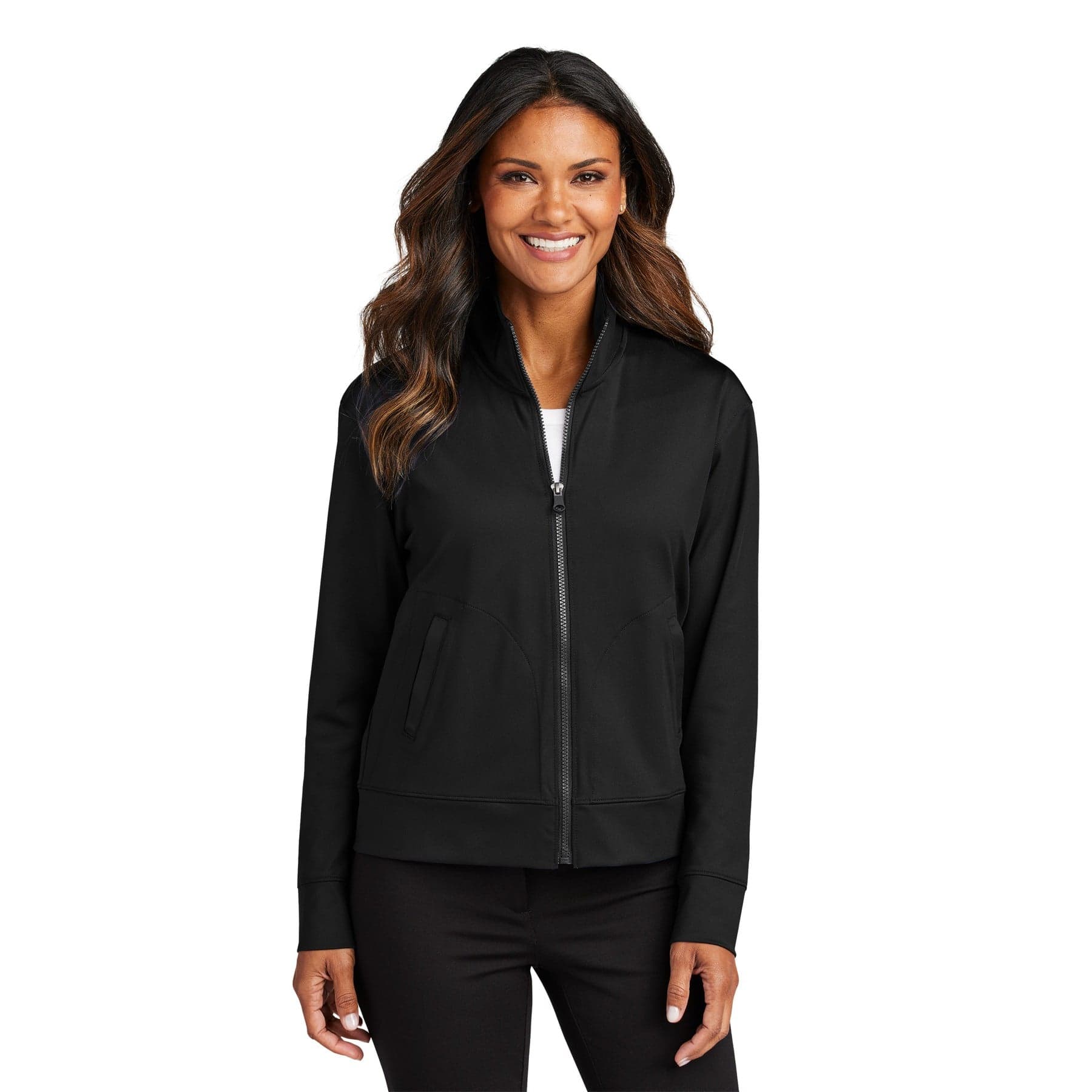 Custom Women's Double Knit Full-Zip Jacket with Your Photo or Text