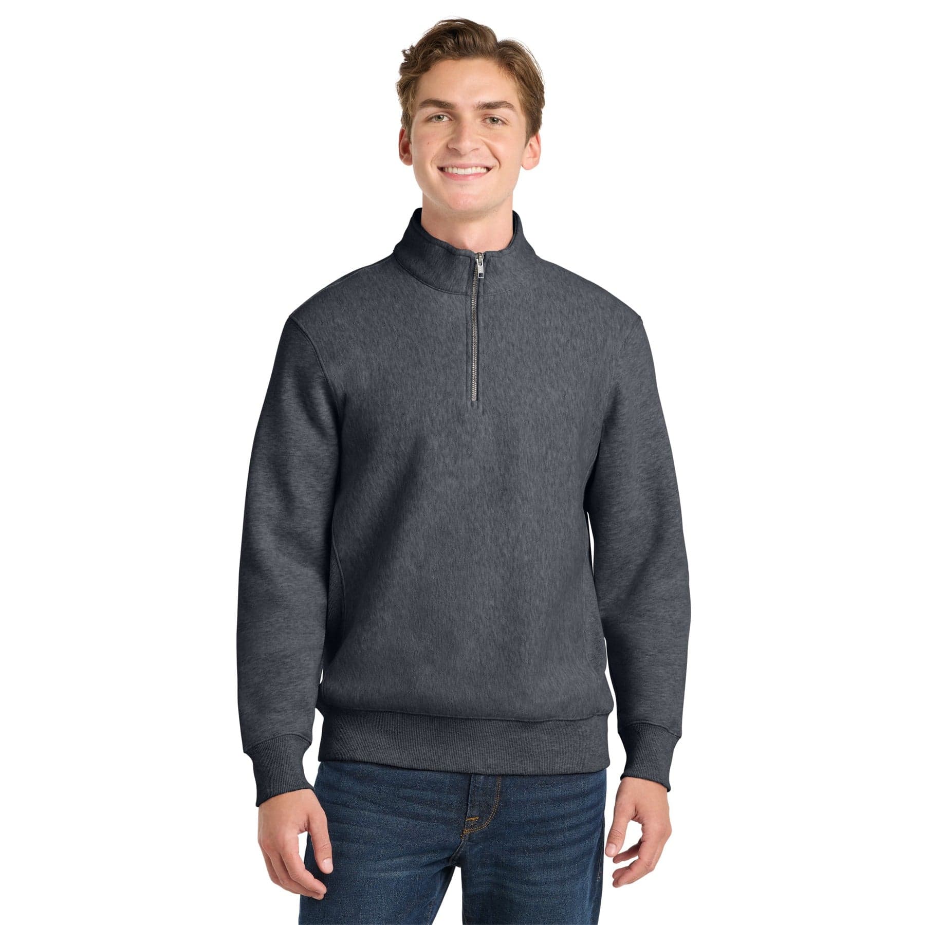 Custom Super Heavyweight Quarter-Zip Pullover with Your Photo or Text