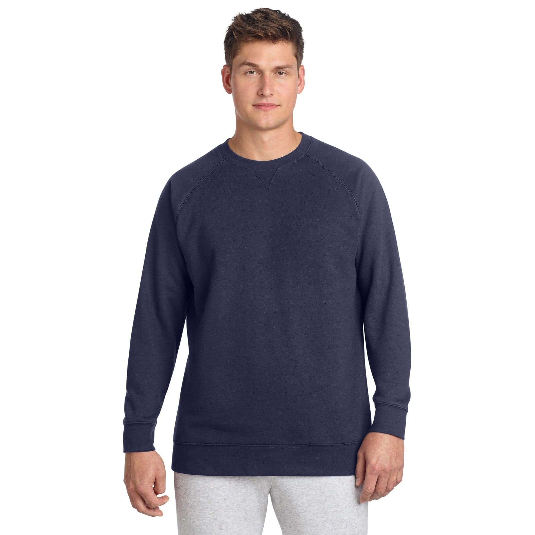 Custom Cotton-Rich Raglan Crewneck Sweatshirt with Your Photo or Text