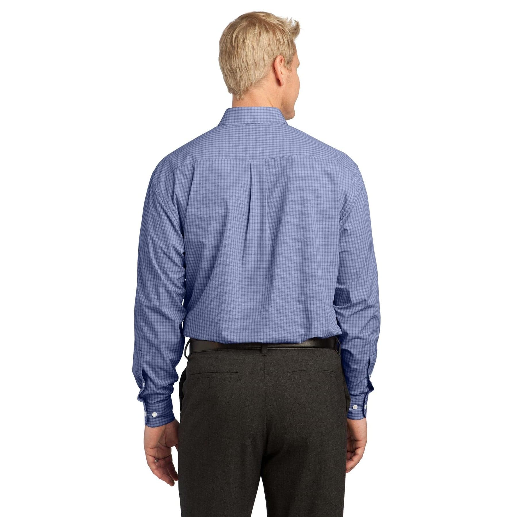 Custom Plaid Easy Care Work Shirt with Your Photo or Text