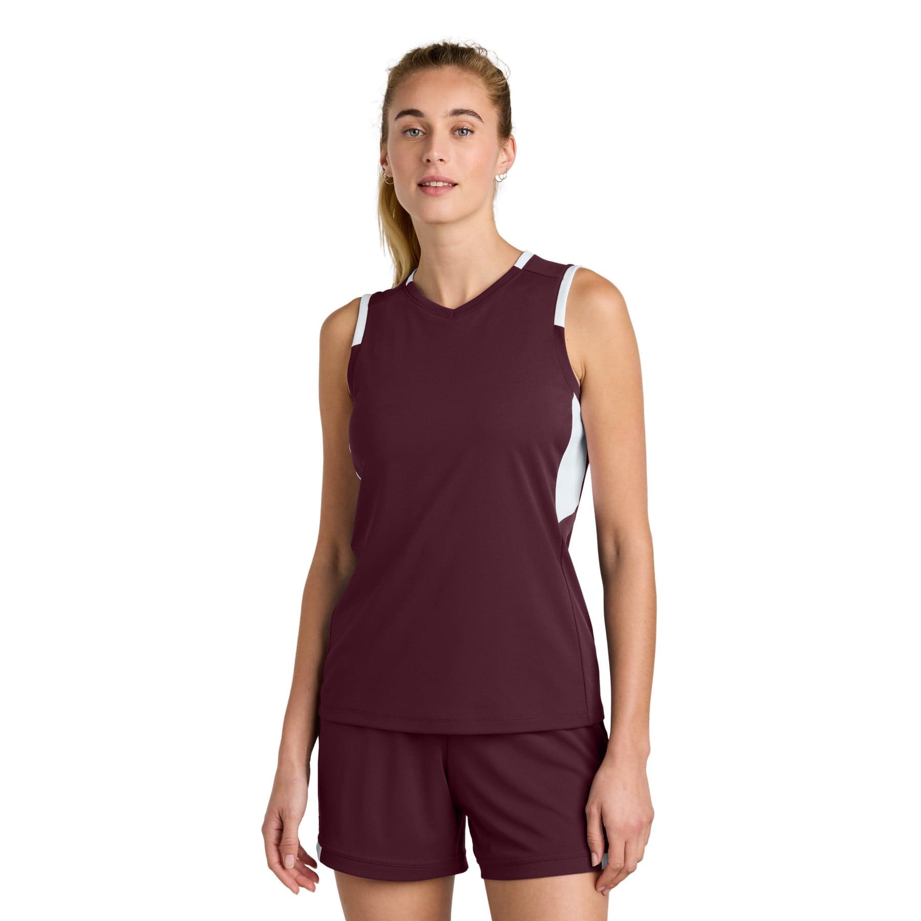 Custom Women's Colorblocked V-Neck Tank Top with Your Photo or Text
