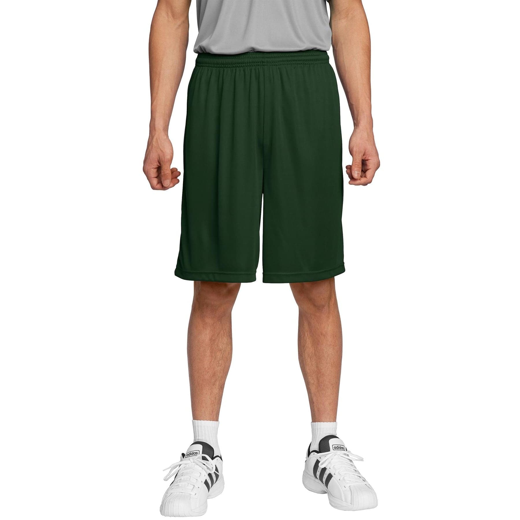 Plain iron grey posicharge competitor short, front view