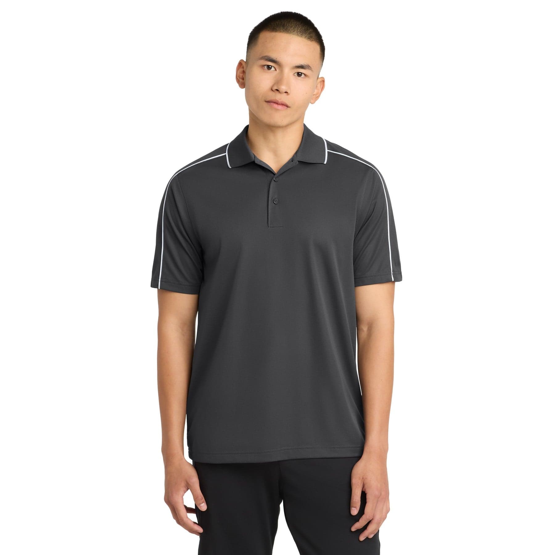 Custom Contrast Piped Micropique Polo Shirt with Your Logo or Text