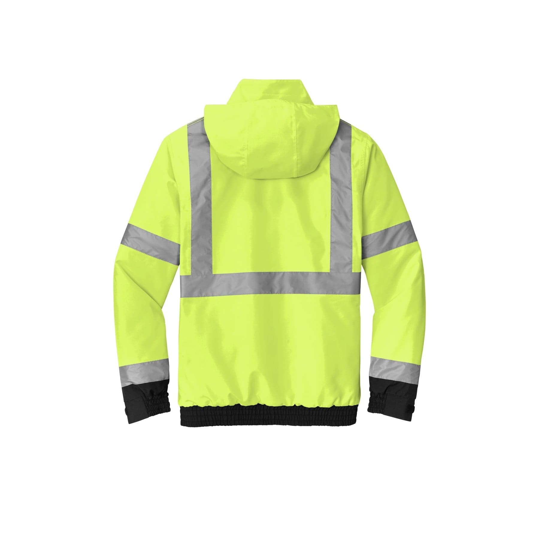 ANSI 107 Class 3 Economy Waterproof Insulated Bomber Jacket — Safety Yellow — product photo