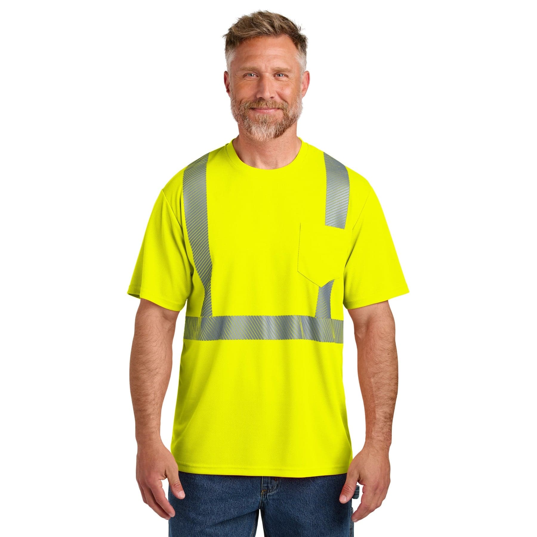 Custom Segmented Reflective Tape Work Shirt with Your Photo or Text