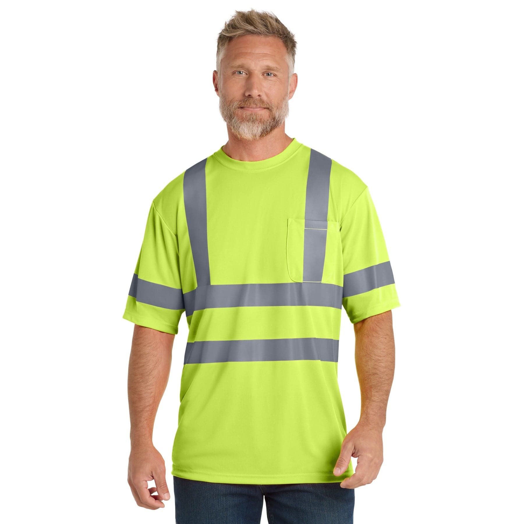 Custom Short Sleeve High-Visibility Work Shirt with Your Photo or Text