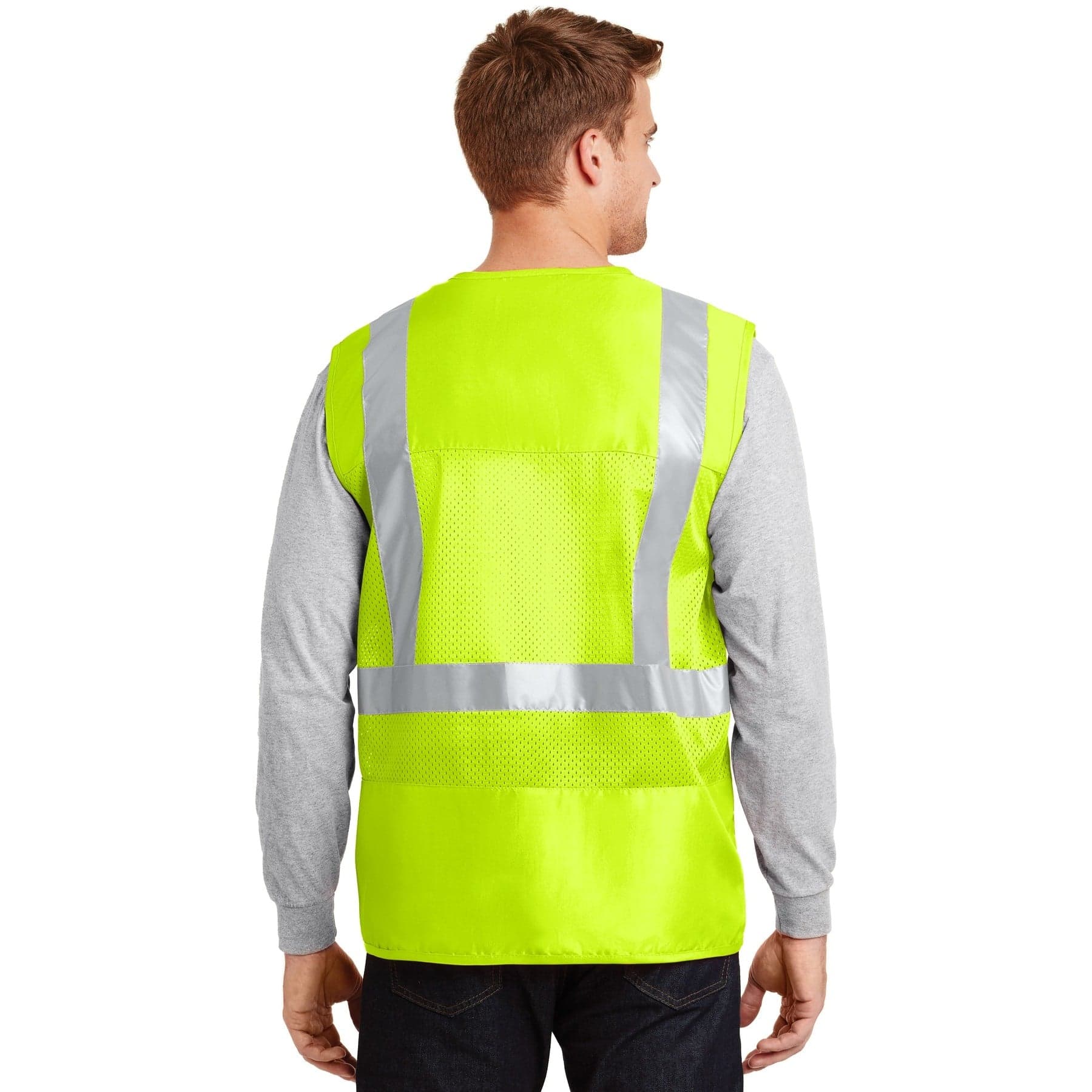 ANSI 107 Class 2 Mesh Back Safety Vest — Safety Yellow — product photo