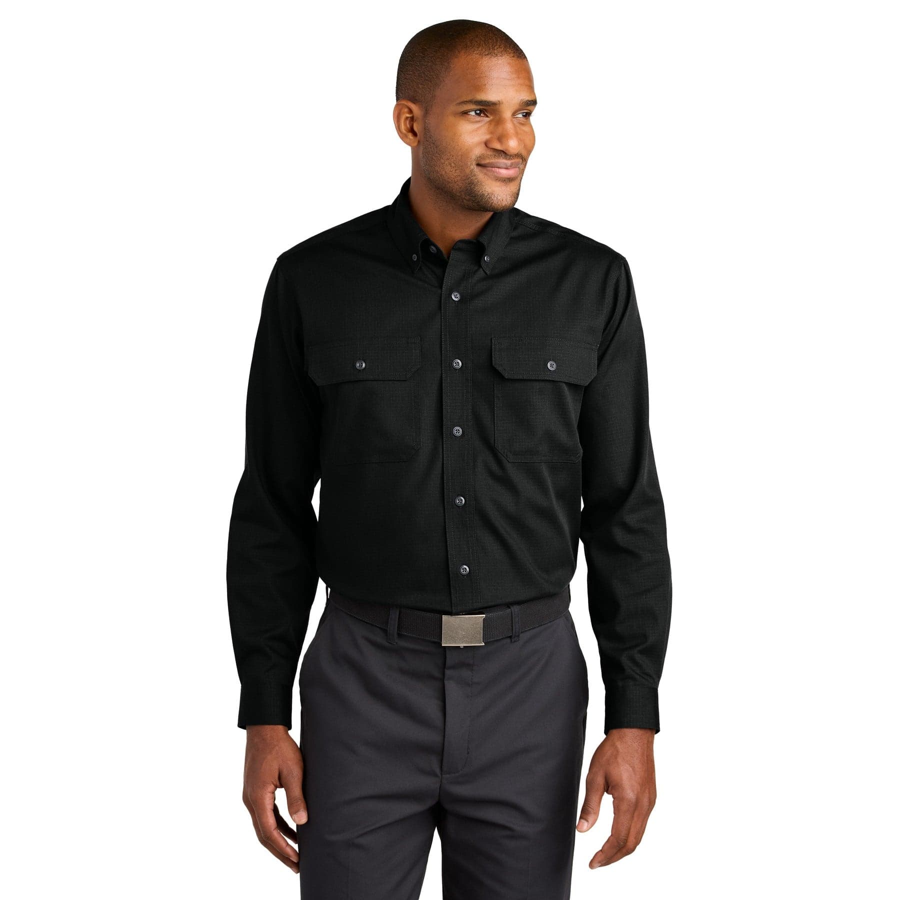 Long Sleeve Select Ripstop Shirt — Black — product photo