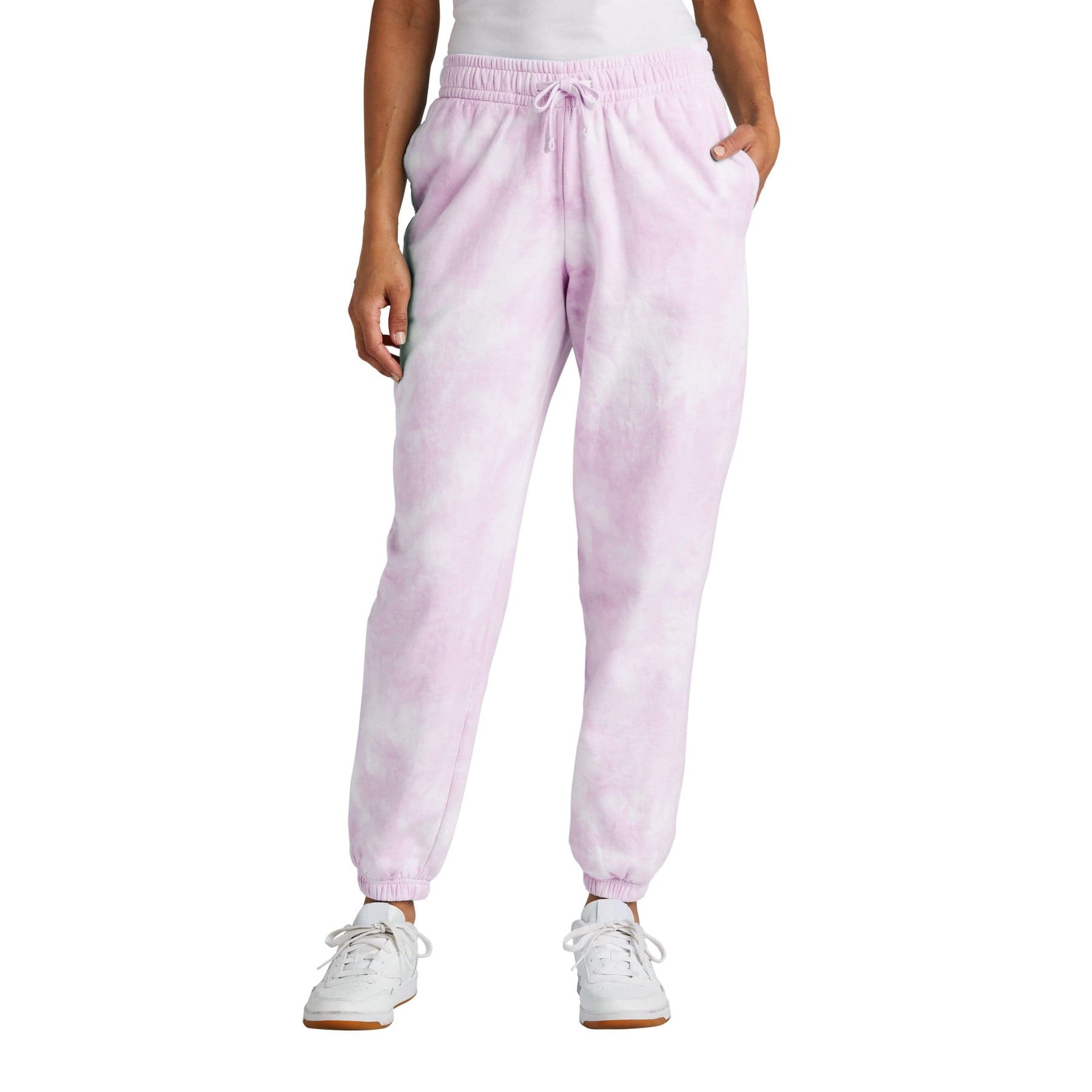 Custom Cloud Tie-Dye Fleece Sweatpants with Your Photo or Text