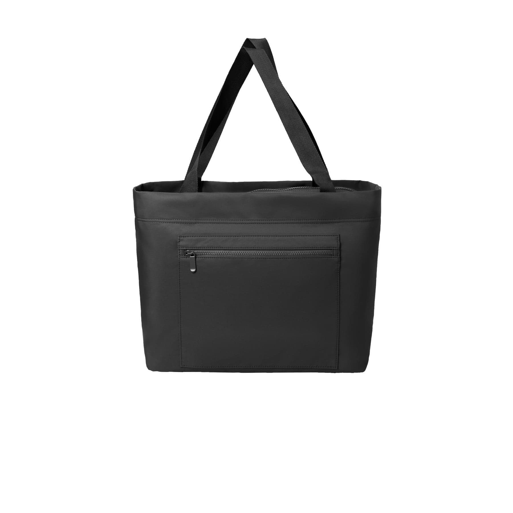 Plain storm grey matte carryall tote, front view