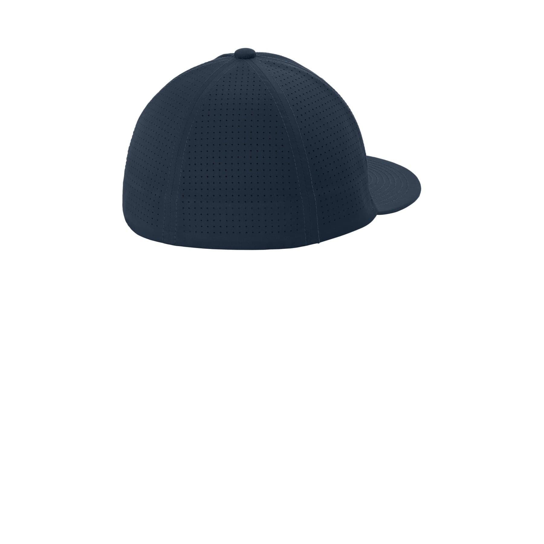Plain true navy pro-cut stretch-tek cap, front view