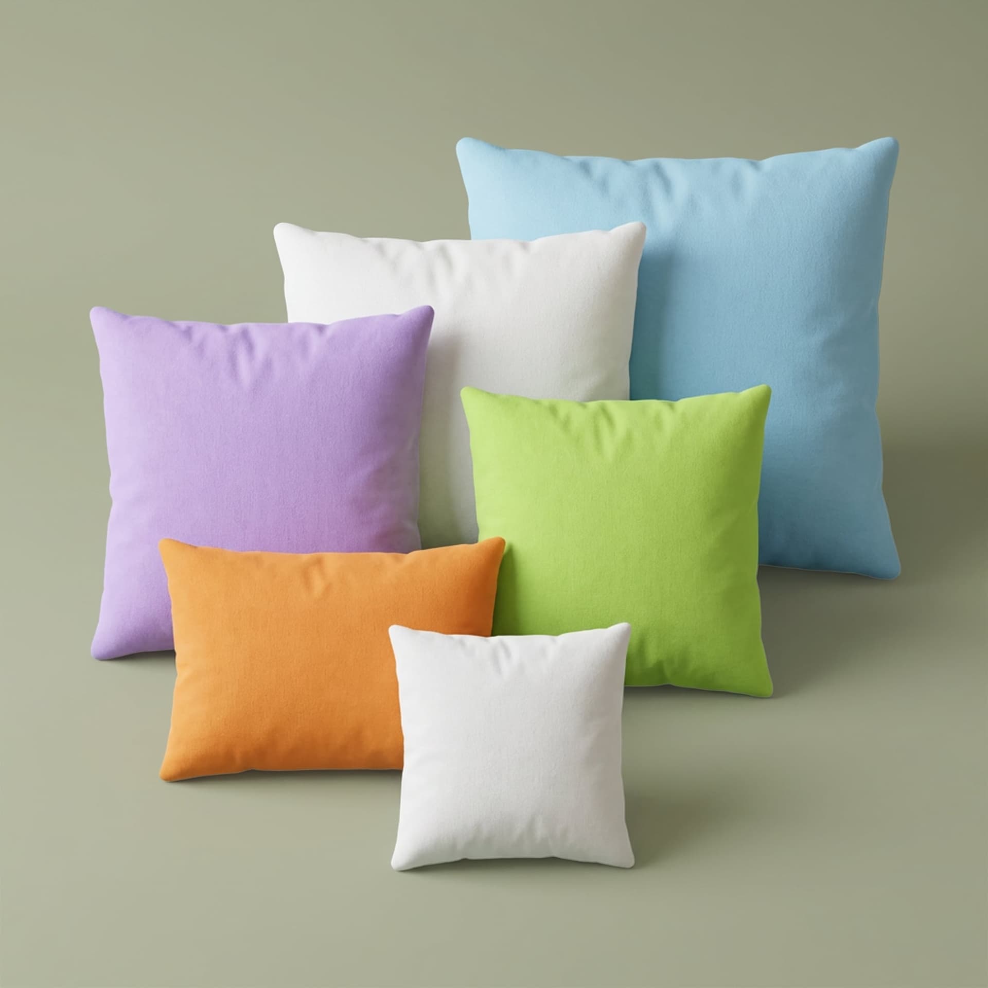 Plain throw pillow case, front view