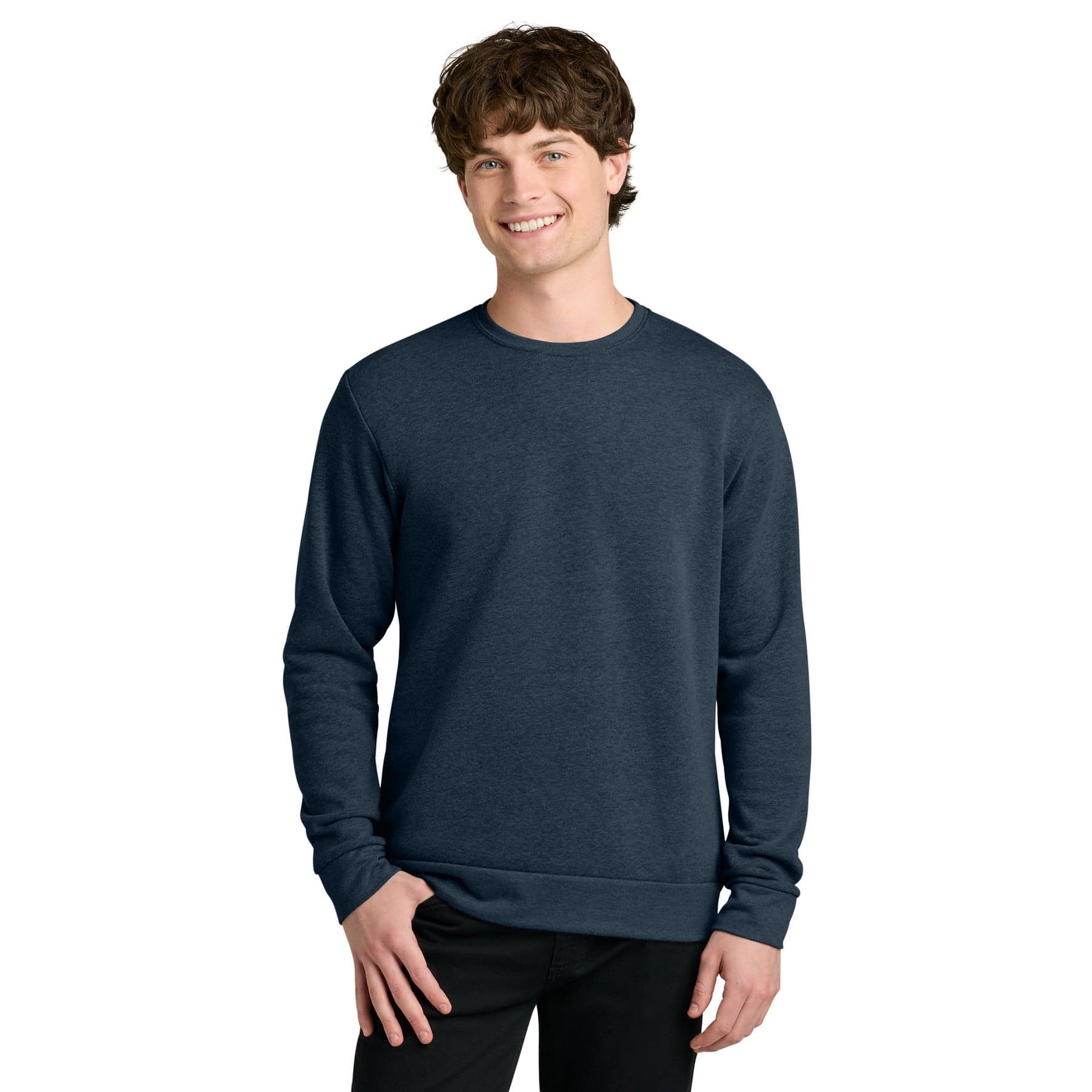 Custom Men's Cotton Blend Crewneck Sweatshirt with Your Photo or Text