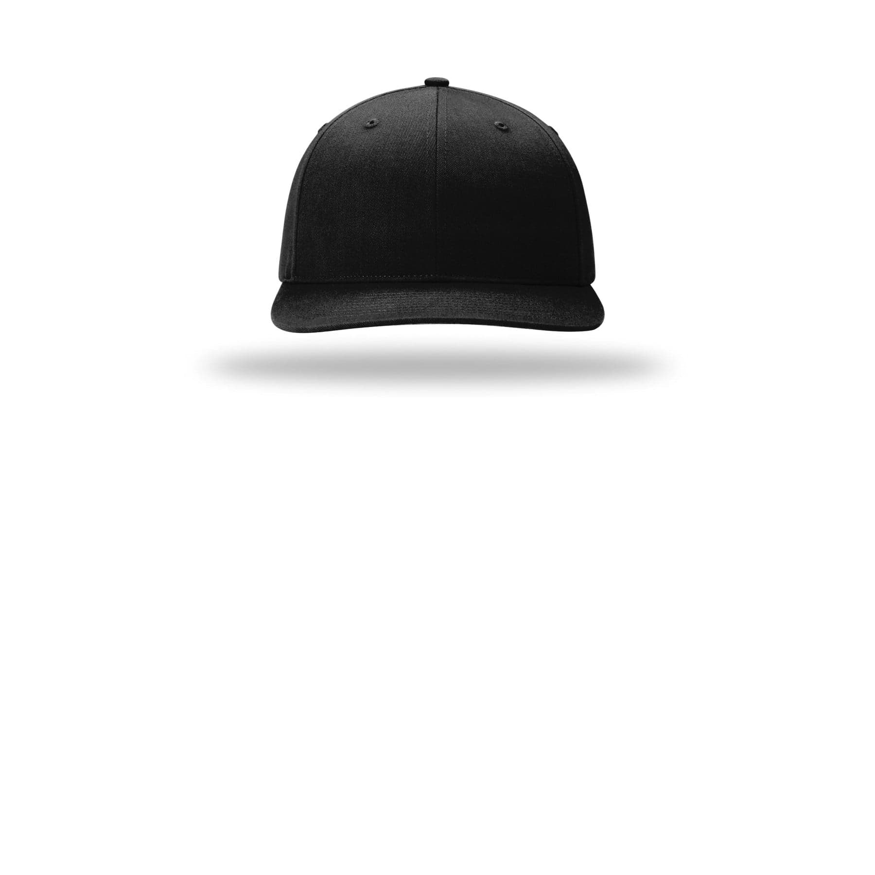 Plain charcoal solid twill trucker, front view