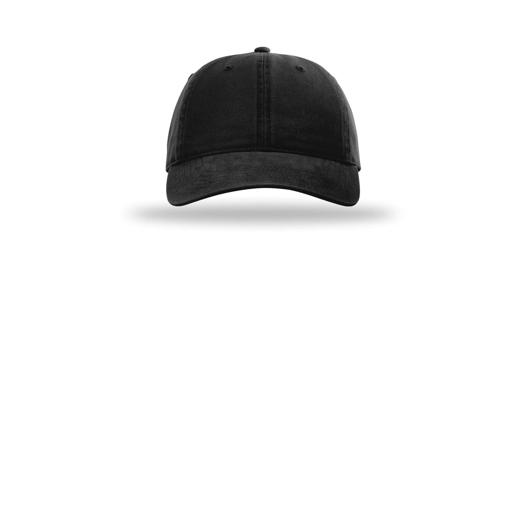 Plain charcoal peached cotton twill, front view