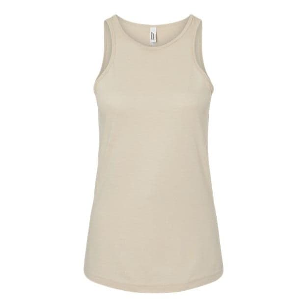 Plain white women's cvc tank, front view