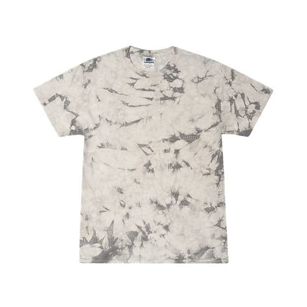 Plain crystal silver unisex crystal wash t-shirt, front view